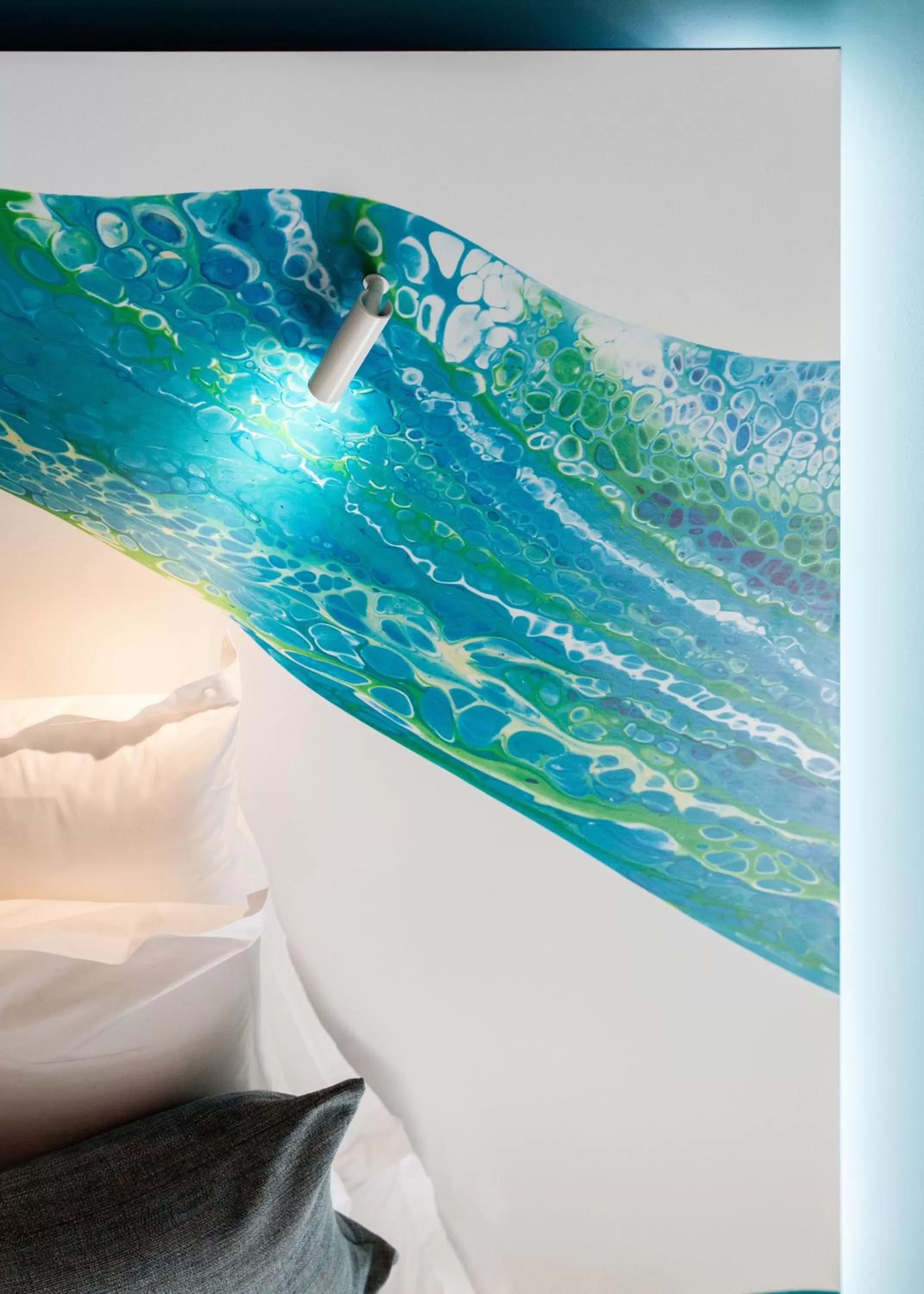 Decorative detail, Bed in Hotel Concordia Barcelona