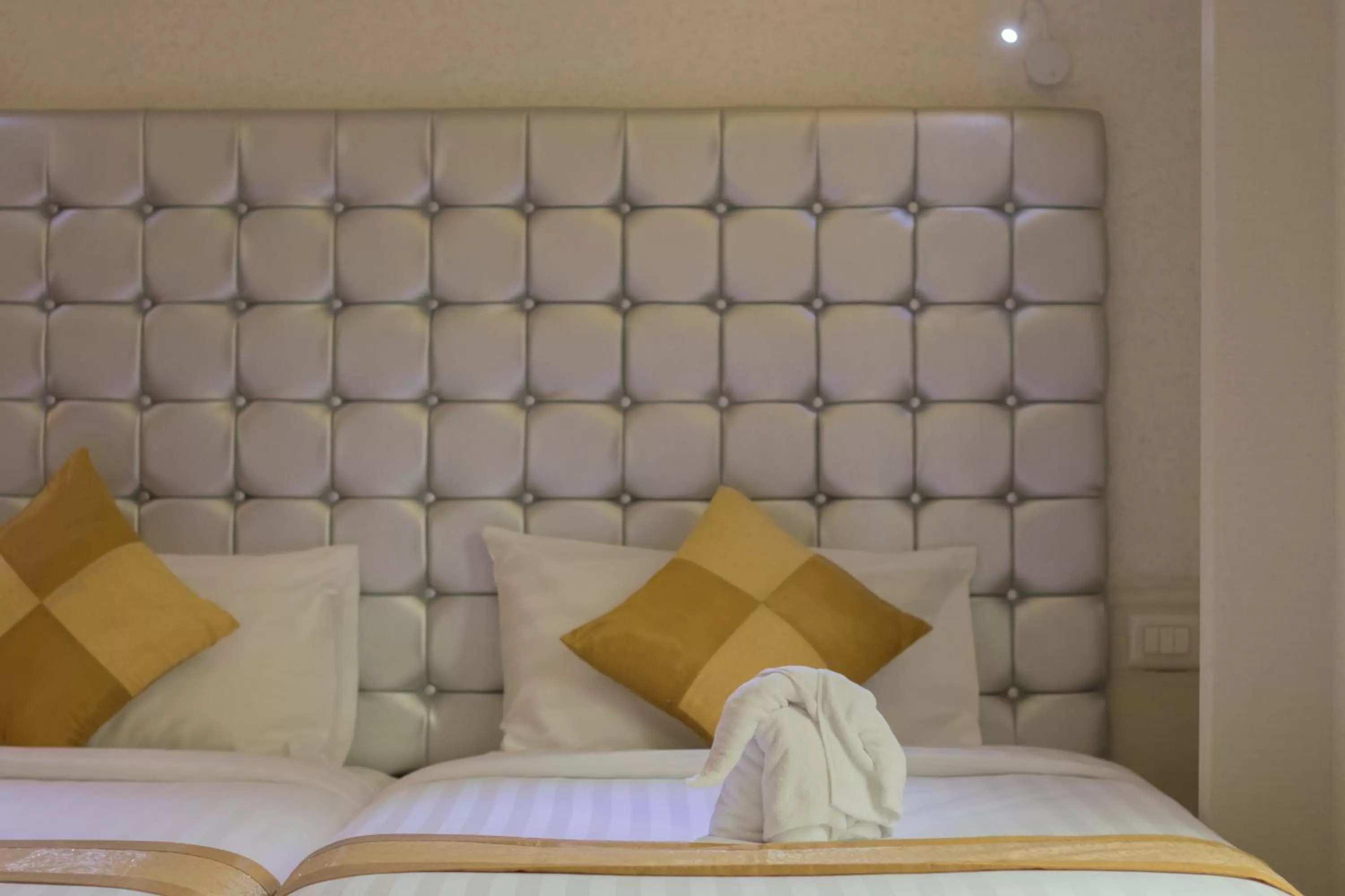 Bed in Justice Hotel