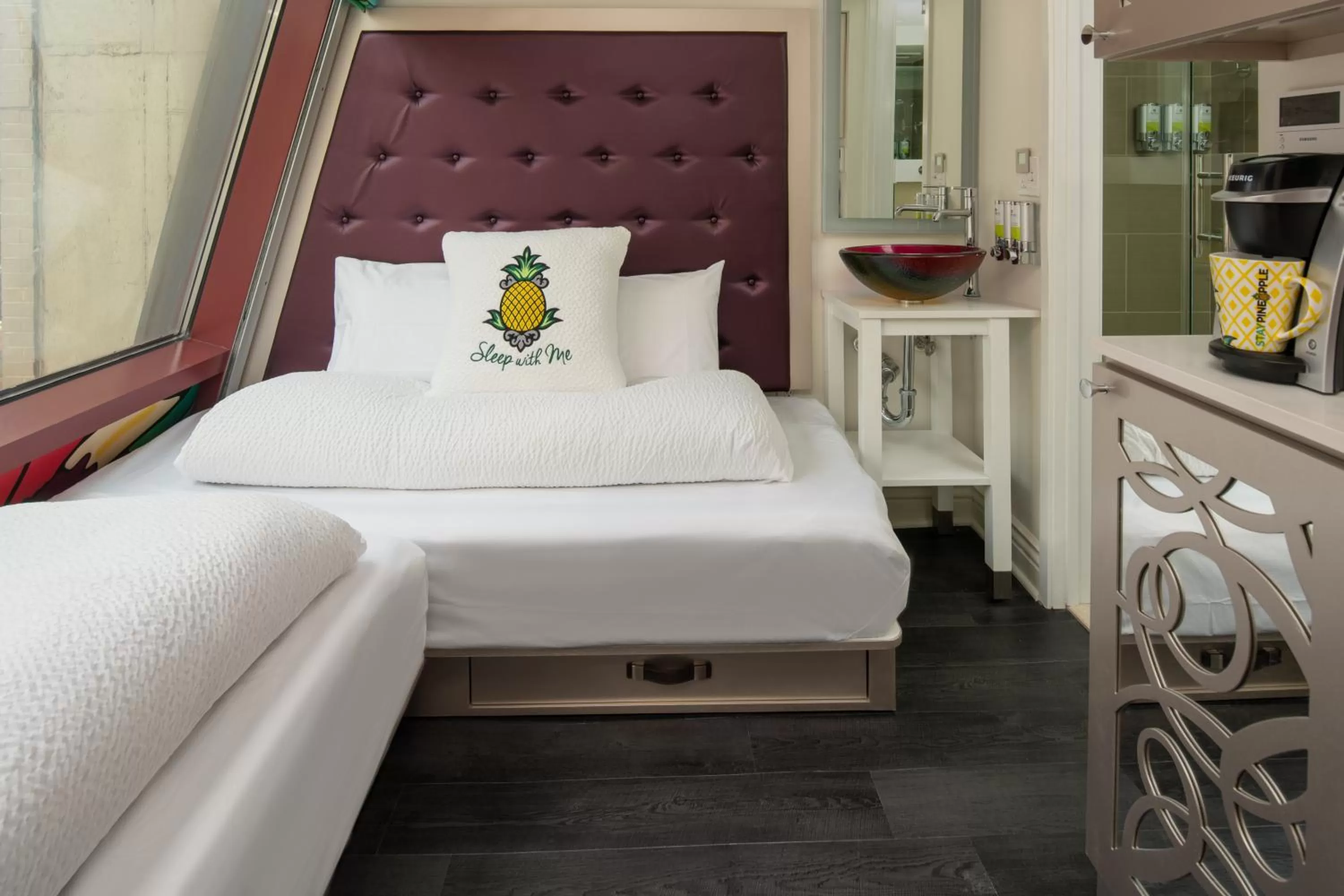 Bed in Staypineapple, An Artful Hotel, Midtown New York