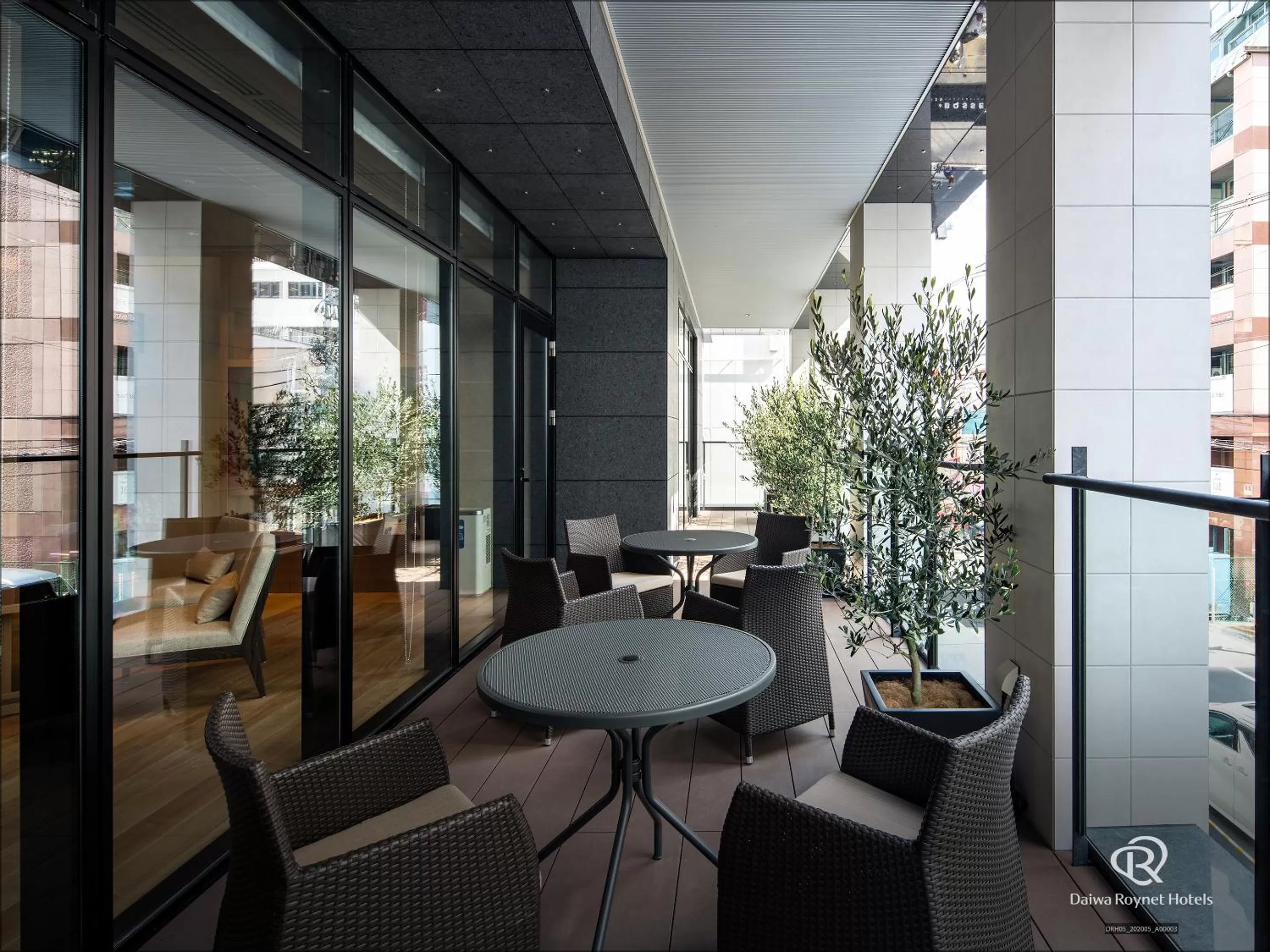 Balcony/Terrace in DEL style Osaka-Shinsaibashi by Daiwa Roynet Hotel