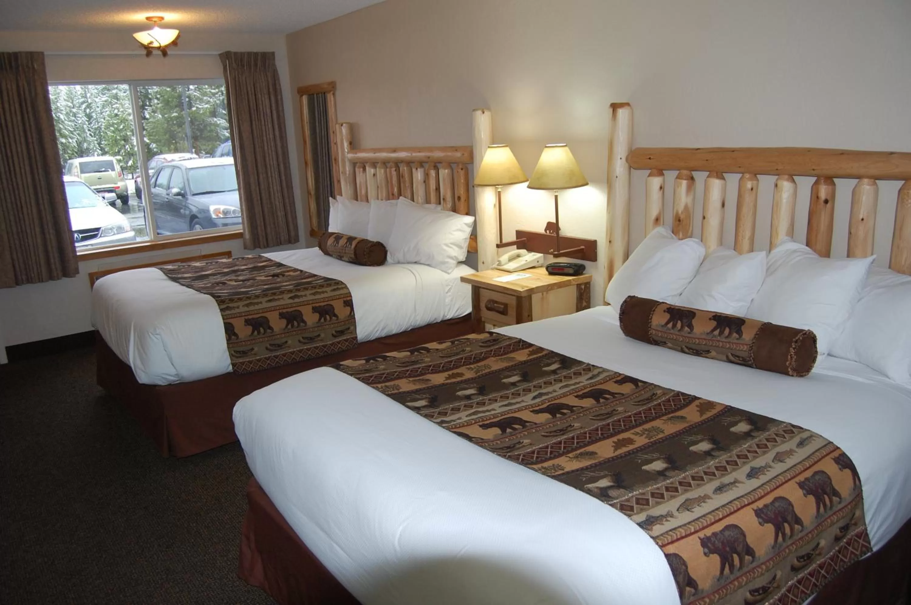 Bed in Kelly Inn West Yellowstone