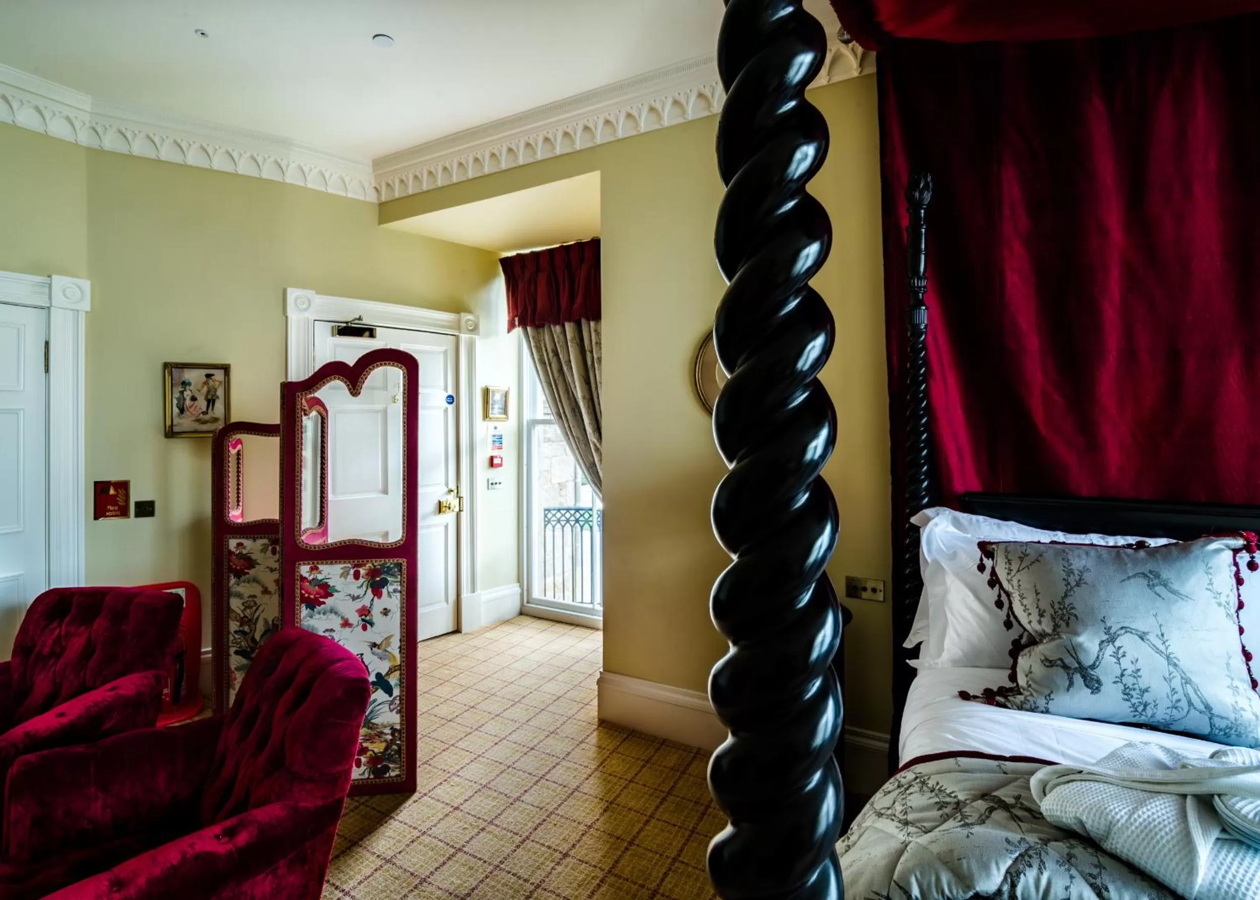 Decorative detail, Bed in Crossbasket Castle, Hotel & Restaurant