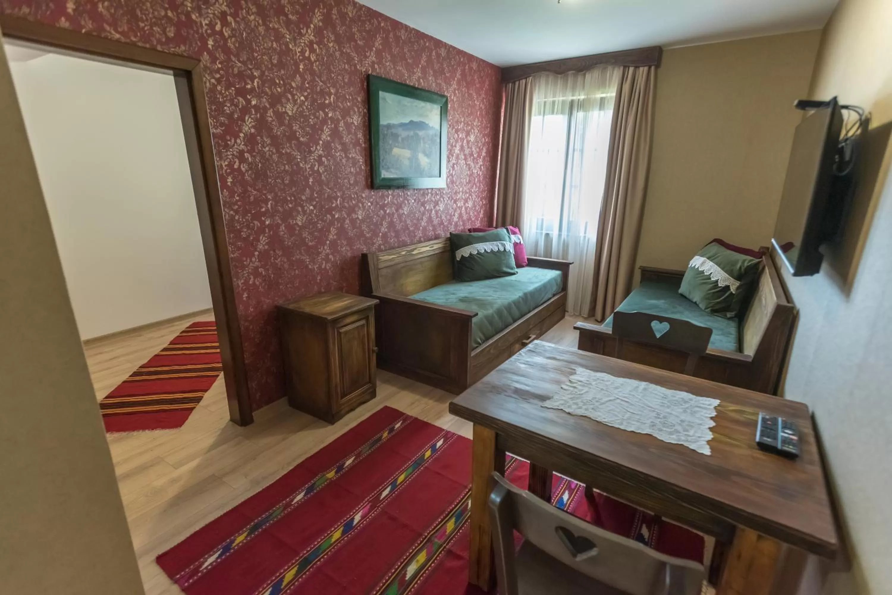 TV and multimedia, Seating Area in B&B Etno Village Sunčana Reka