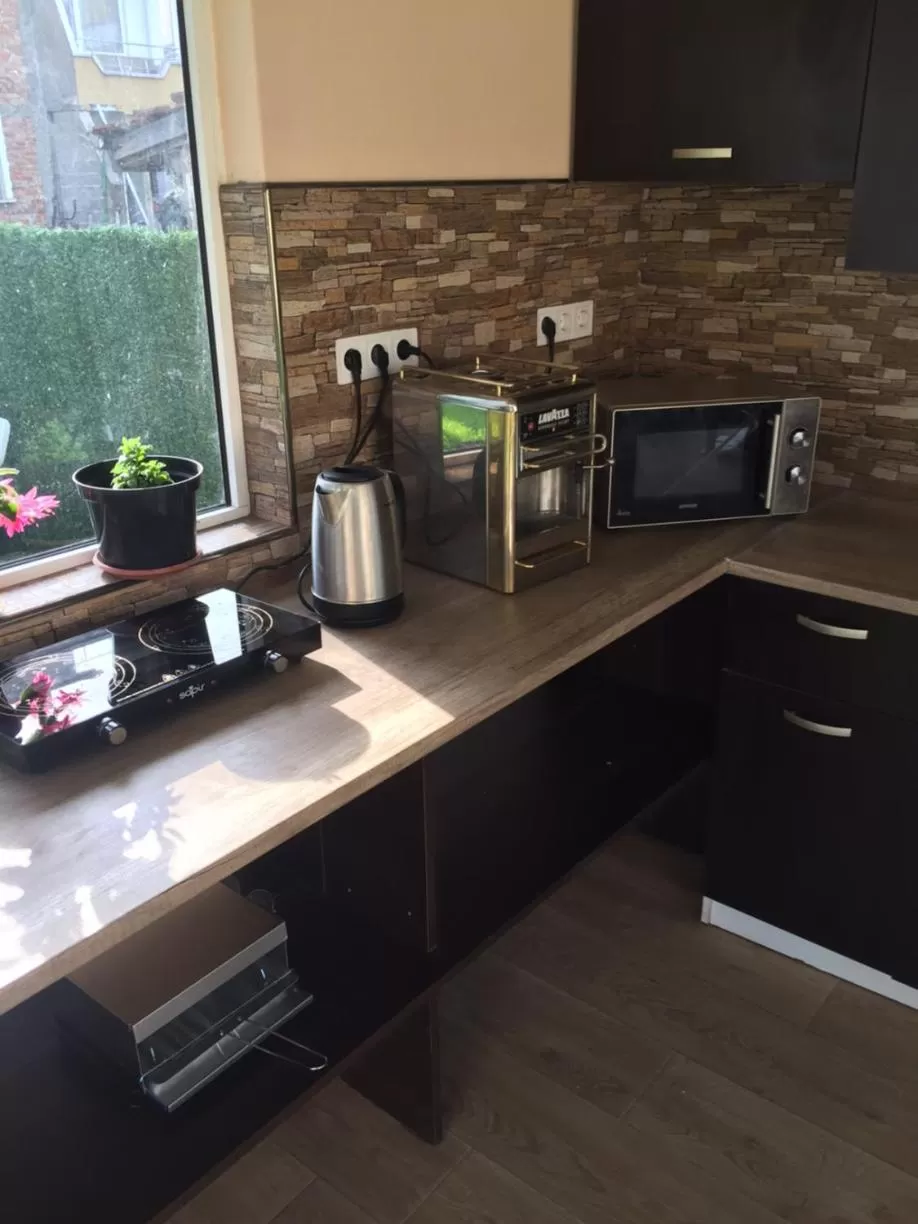 Kitchen/Kitchenette in Family Hotel Malibu