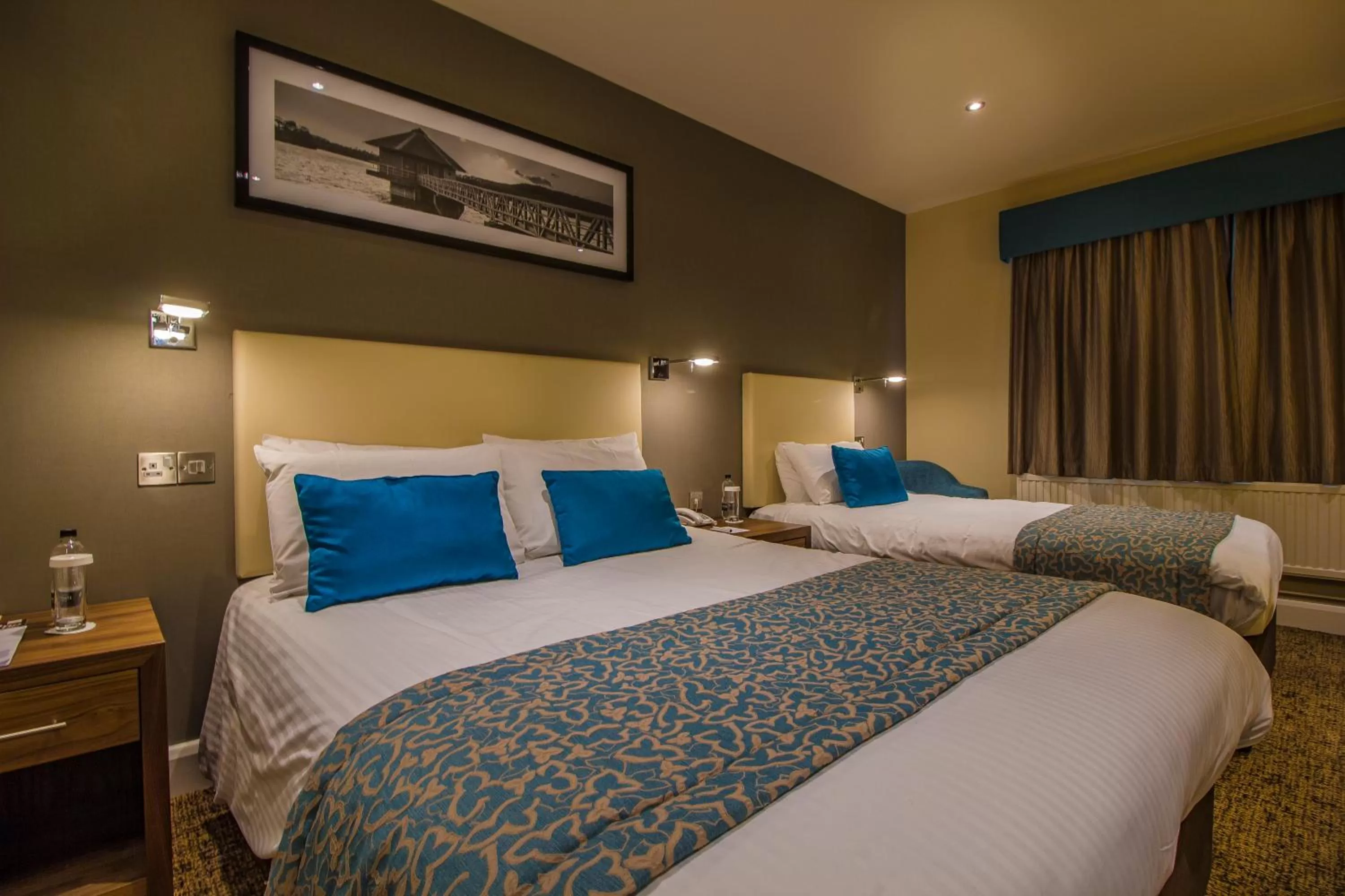 Bedroom, Bed in The Three Swans Hotel, Market Harborough, Leicestershire - The Coaching Inn Group