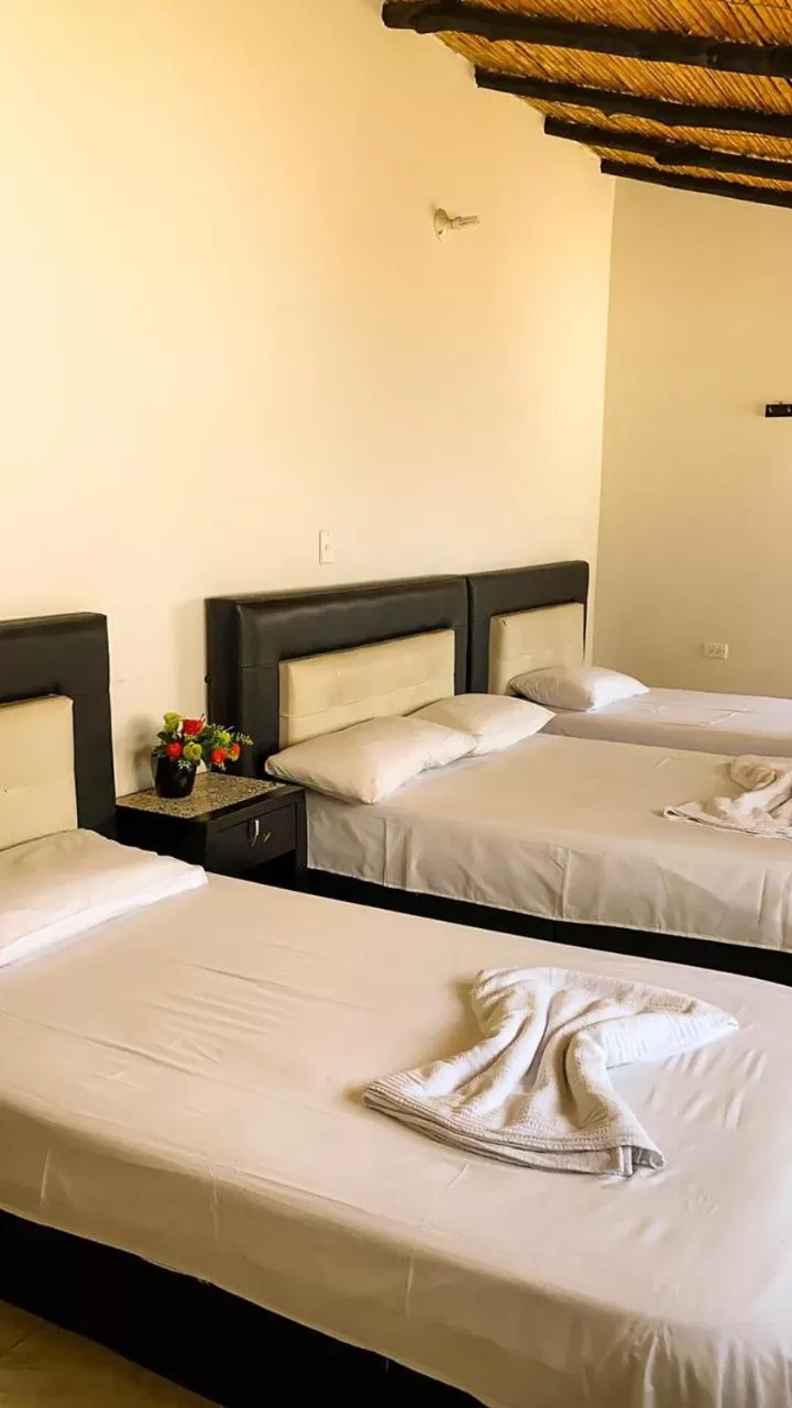 Bed in Hotel Mirador de Santa Bárbara