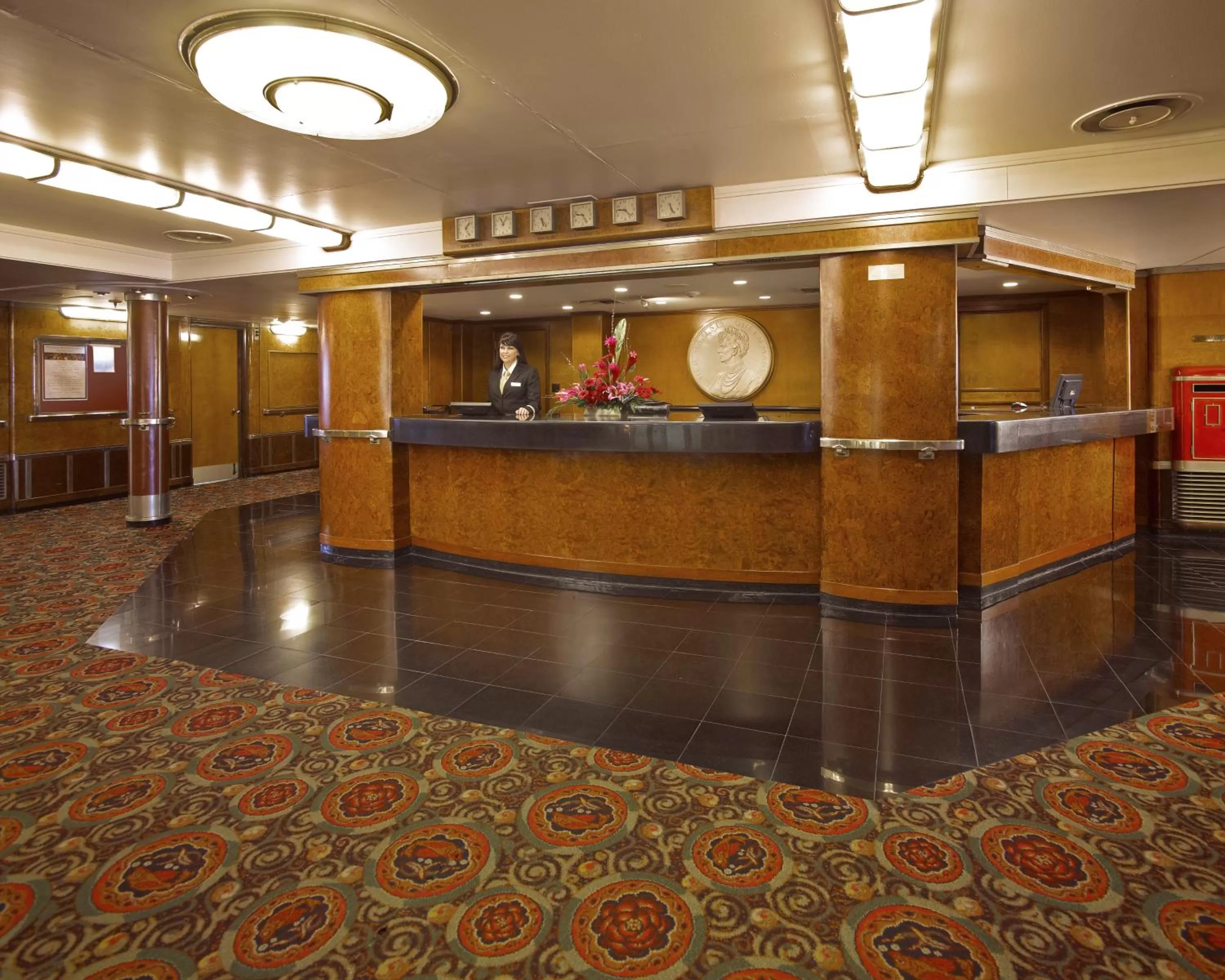 Lobby or reception in The Queen Mary