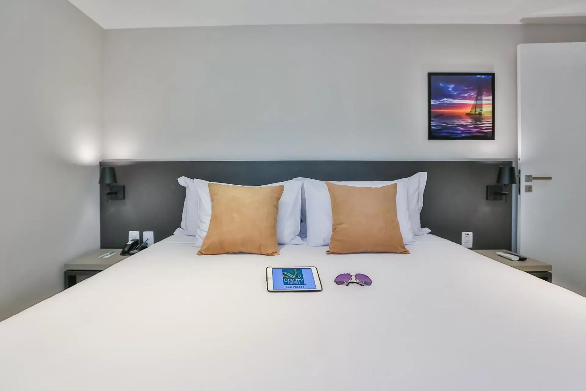 Bed in Quality Suítes João Pessoa