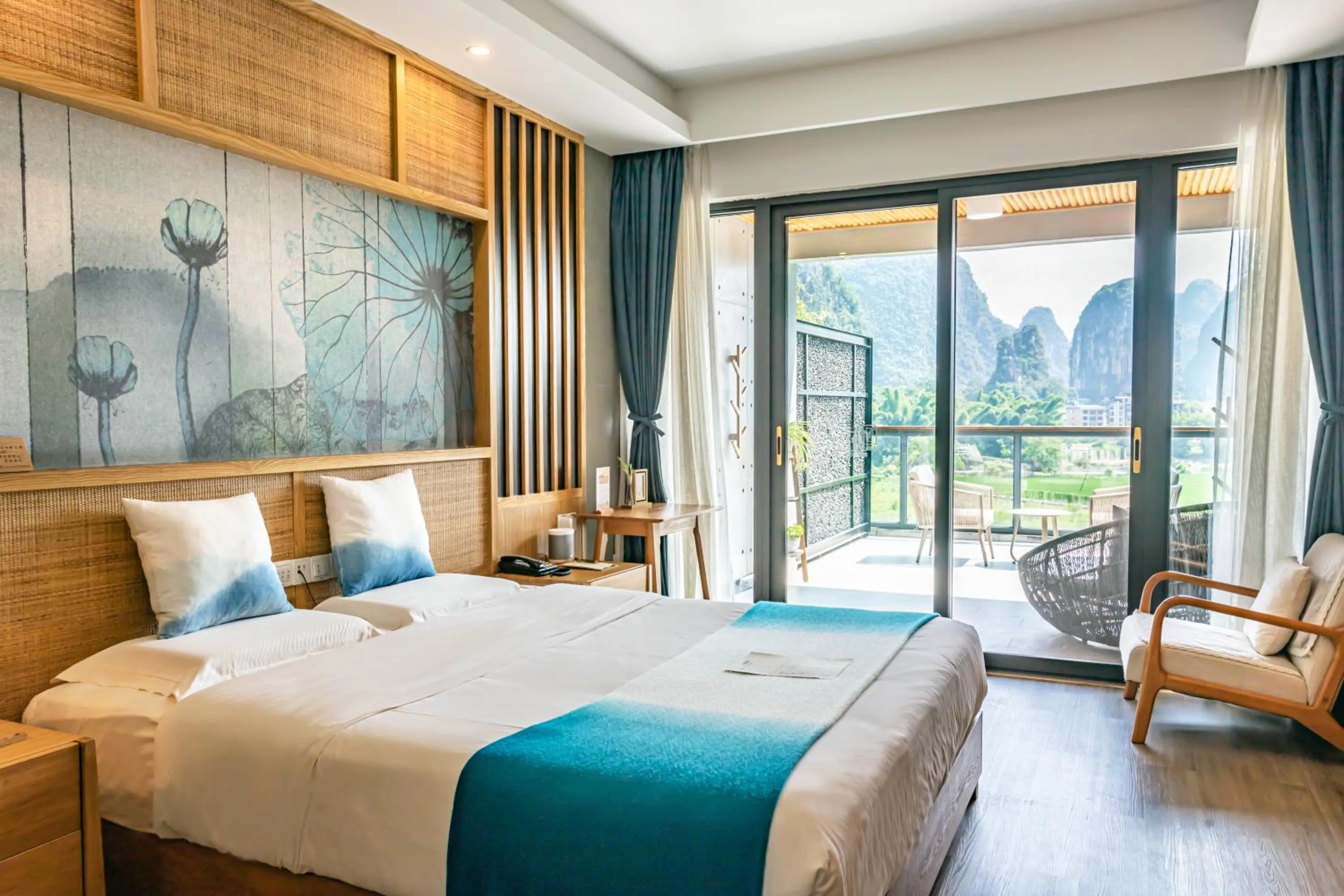Double Room with Terrace free afternoon tea available in Yangshuo Zen Garden Resort