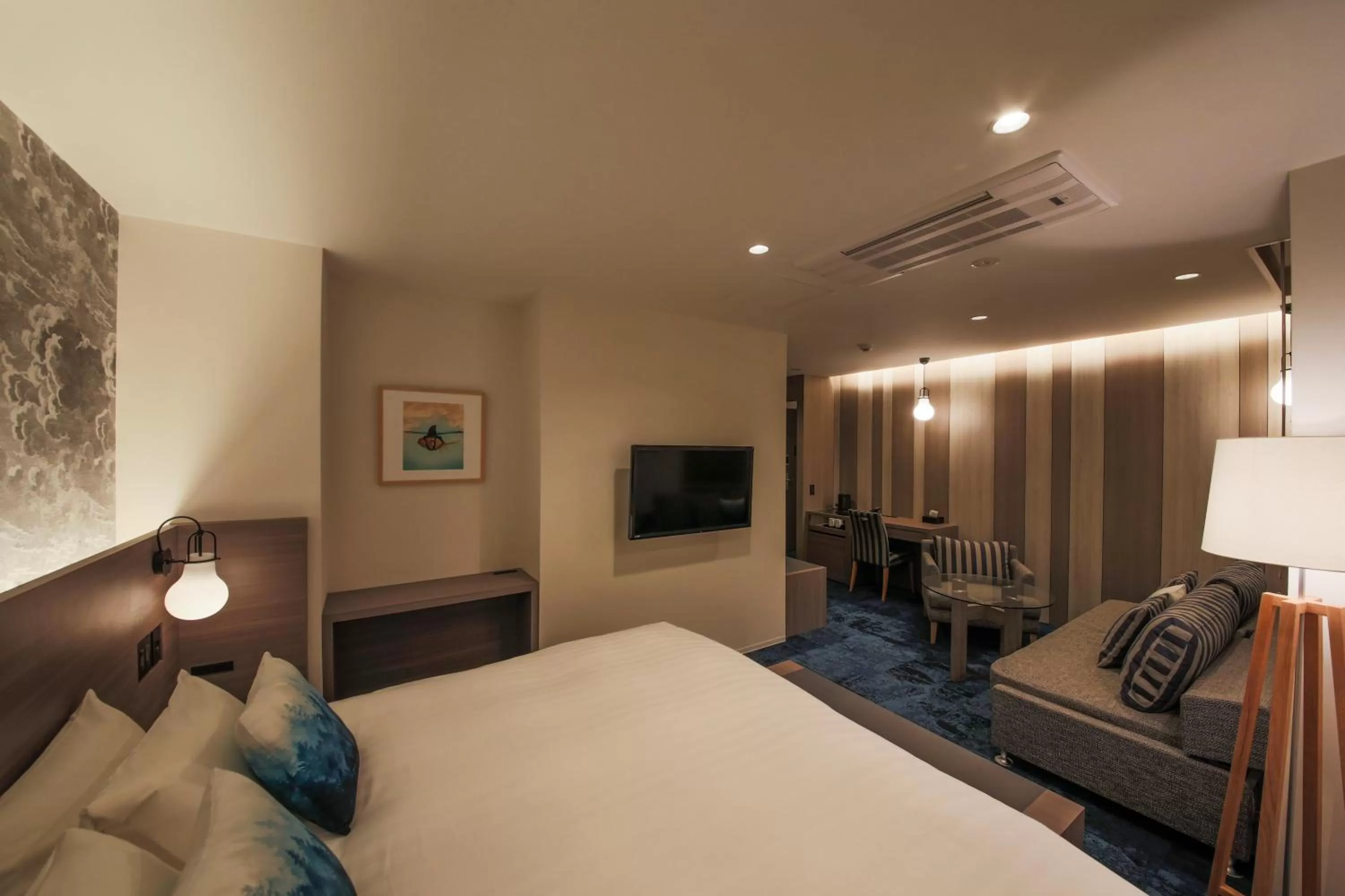 Photo of the whole room, Bed in Hotel Code Shinsaibashi