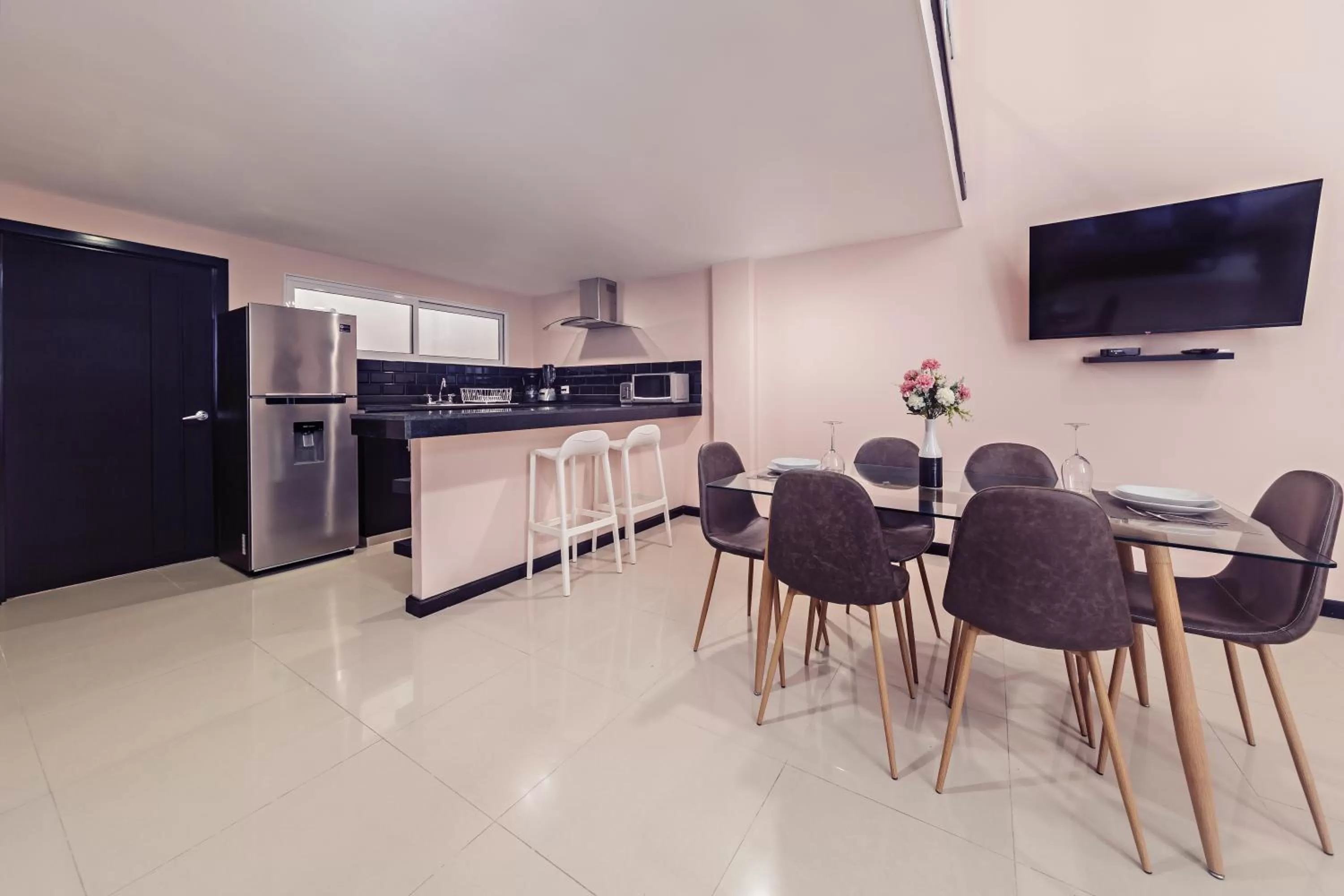 Kitchen or kitchenette in Hotel CARPE DIEM Tulum by Nah Hotels