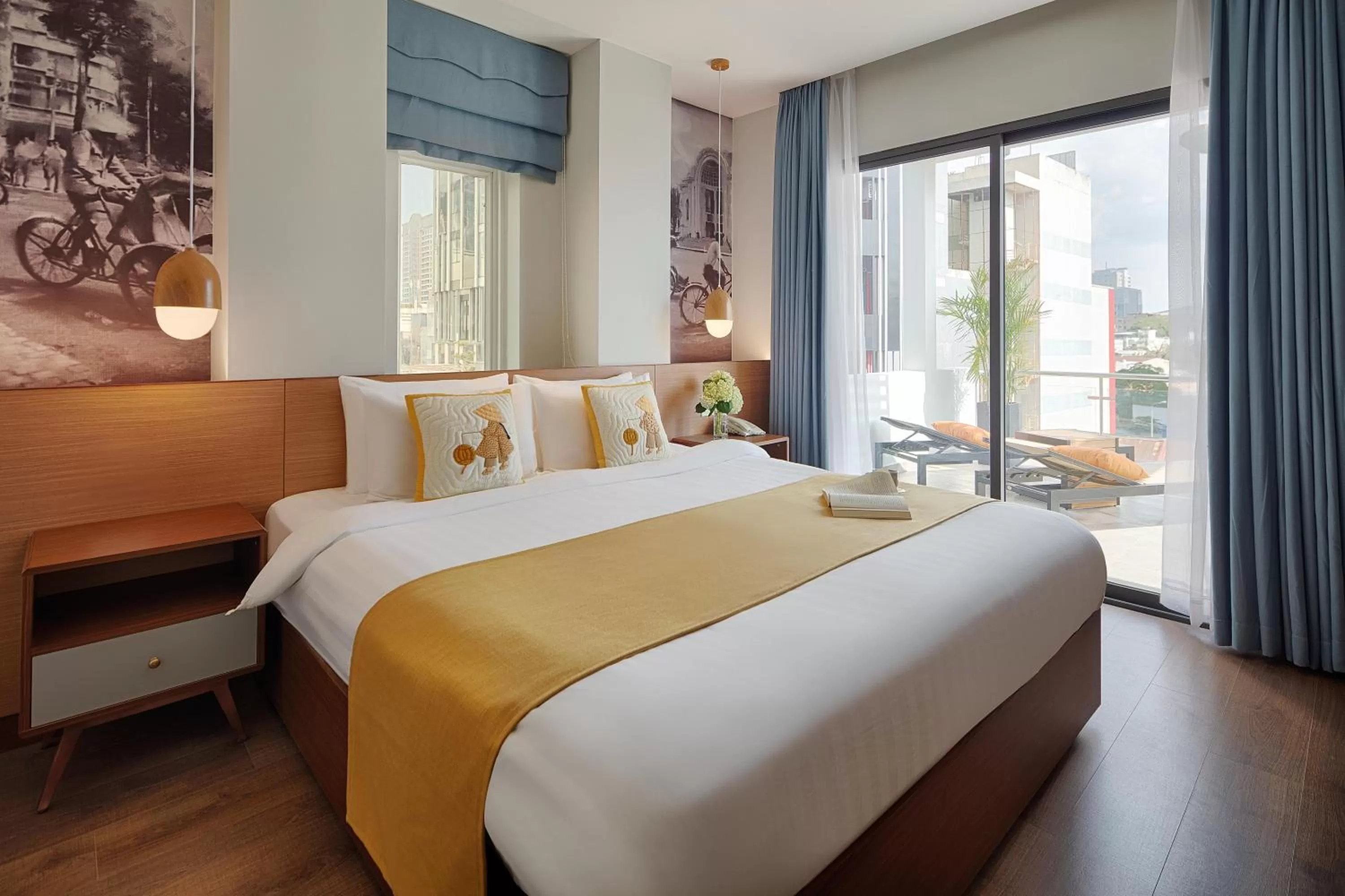 Bed in Little Saigon Boutique Hotel