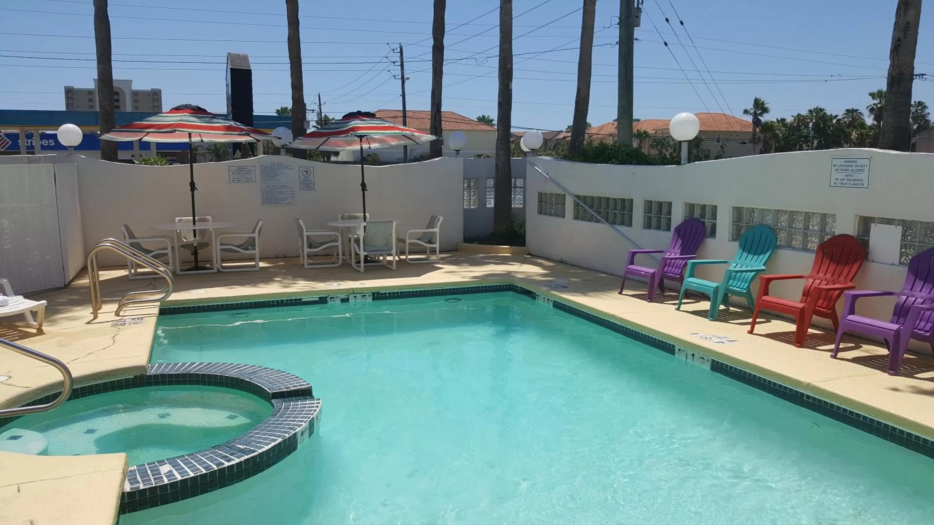 Pool view in South Padre Island Inn