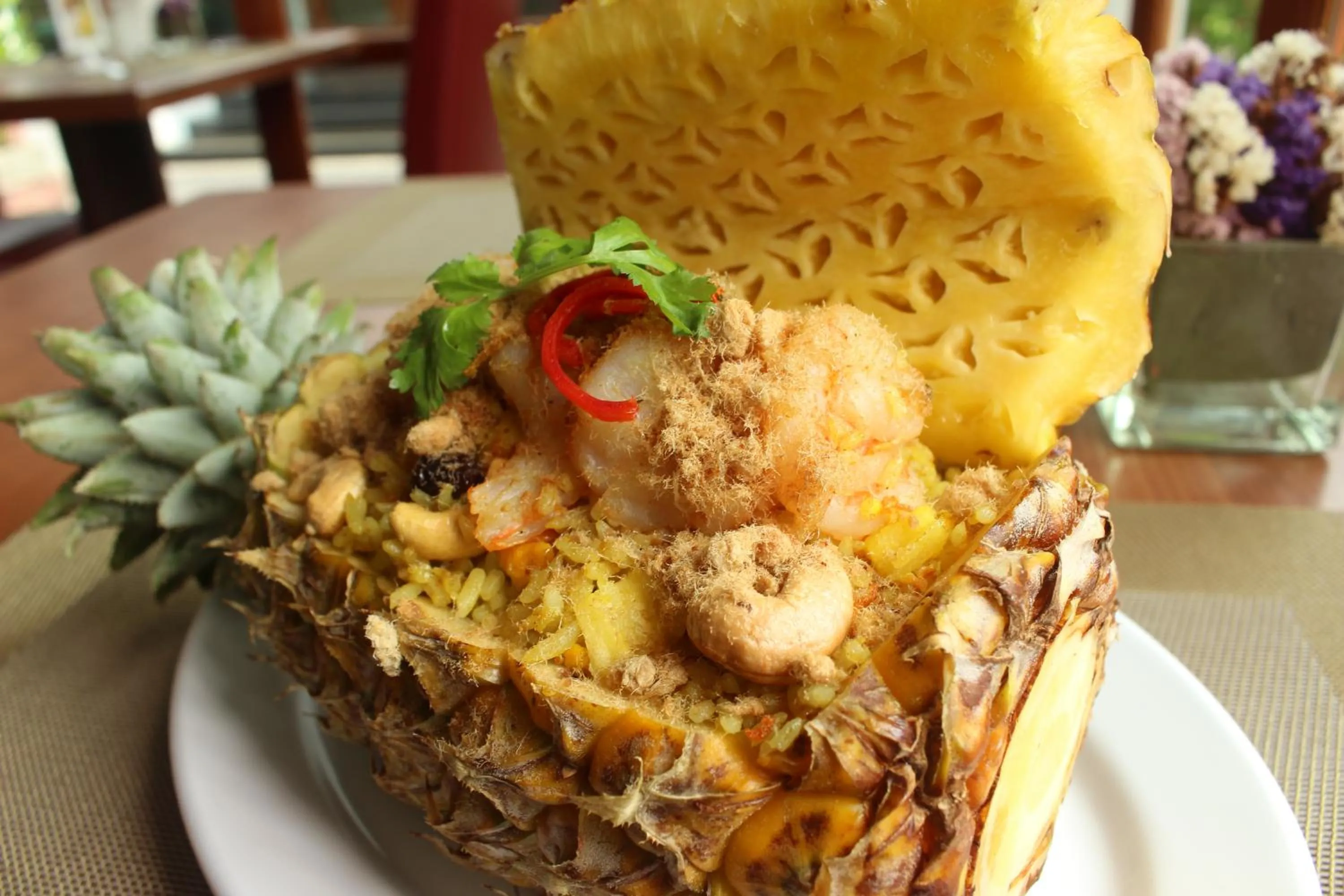 Food close-up in Suvarnabhumi Suite Hotel