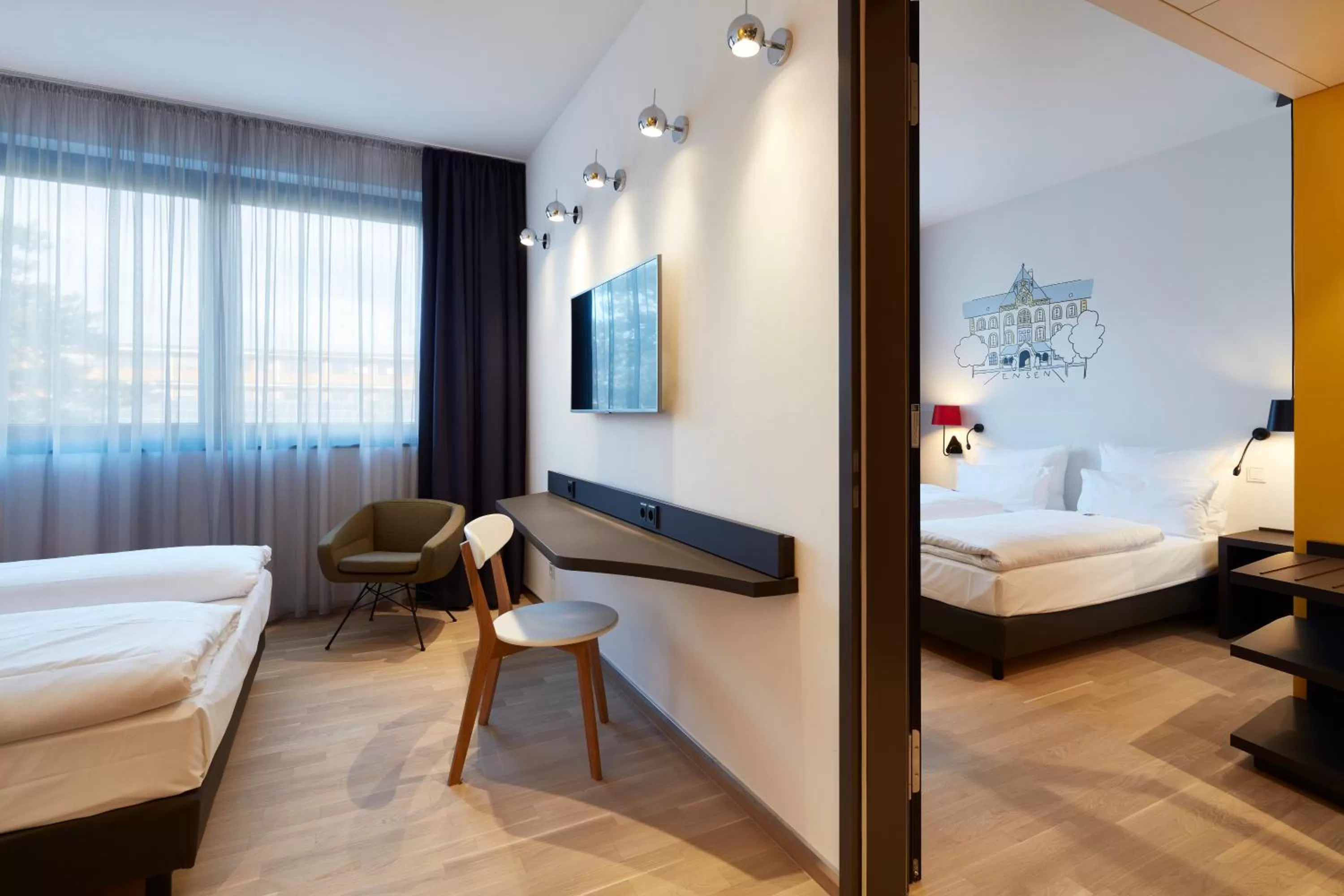 Bed in Hotel im LESKANPark