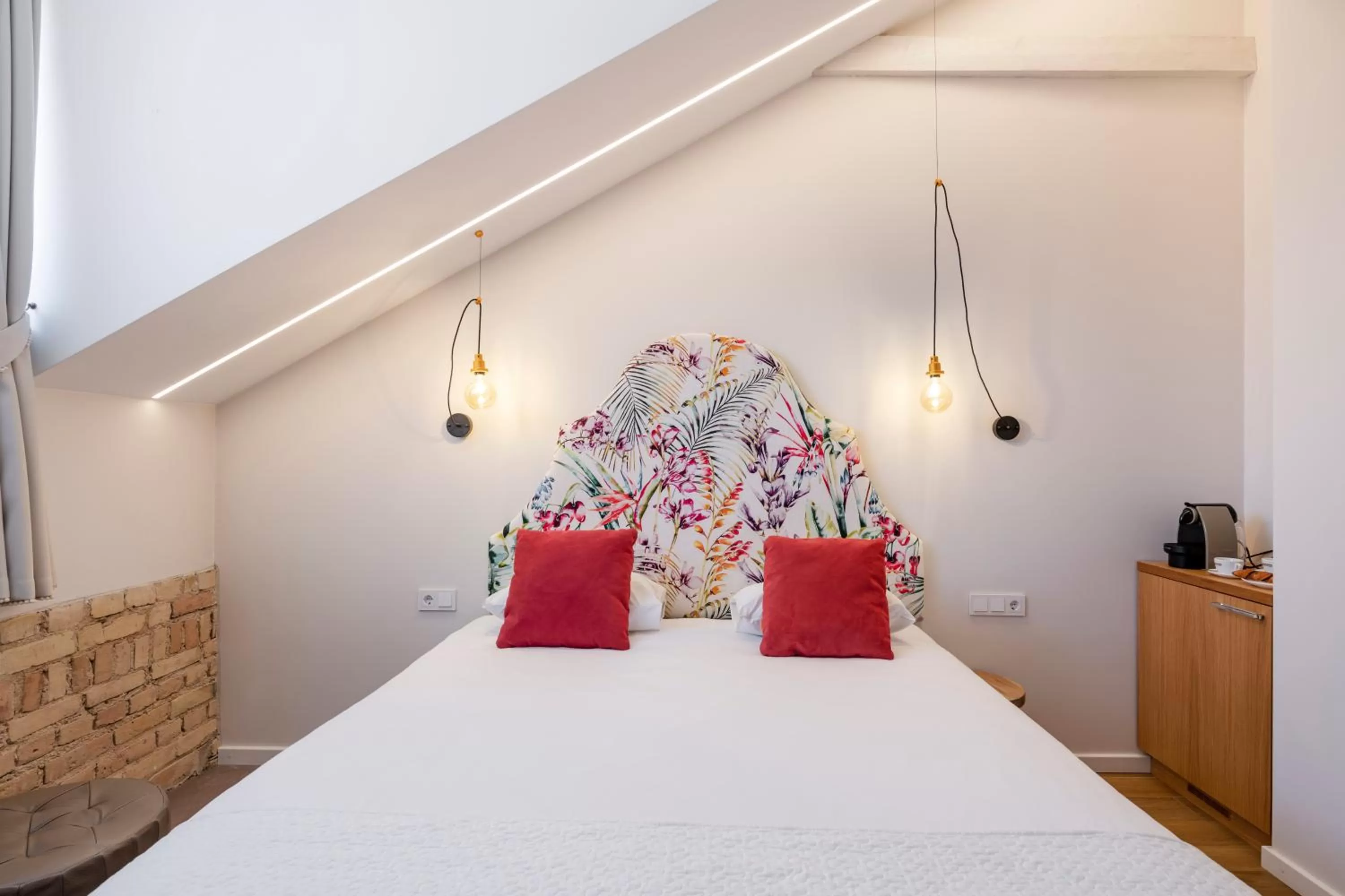 Bed in Vilnius Apartments