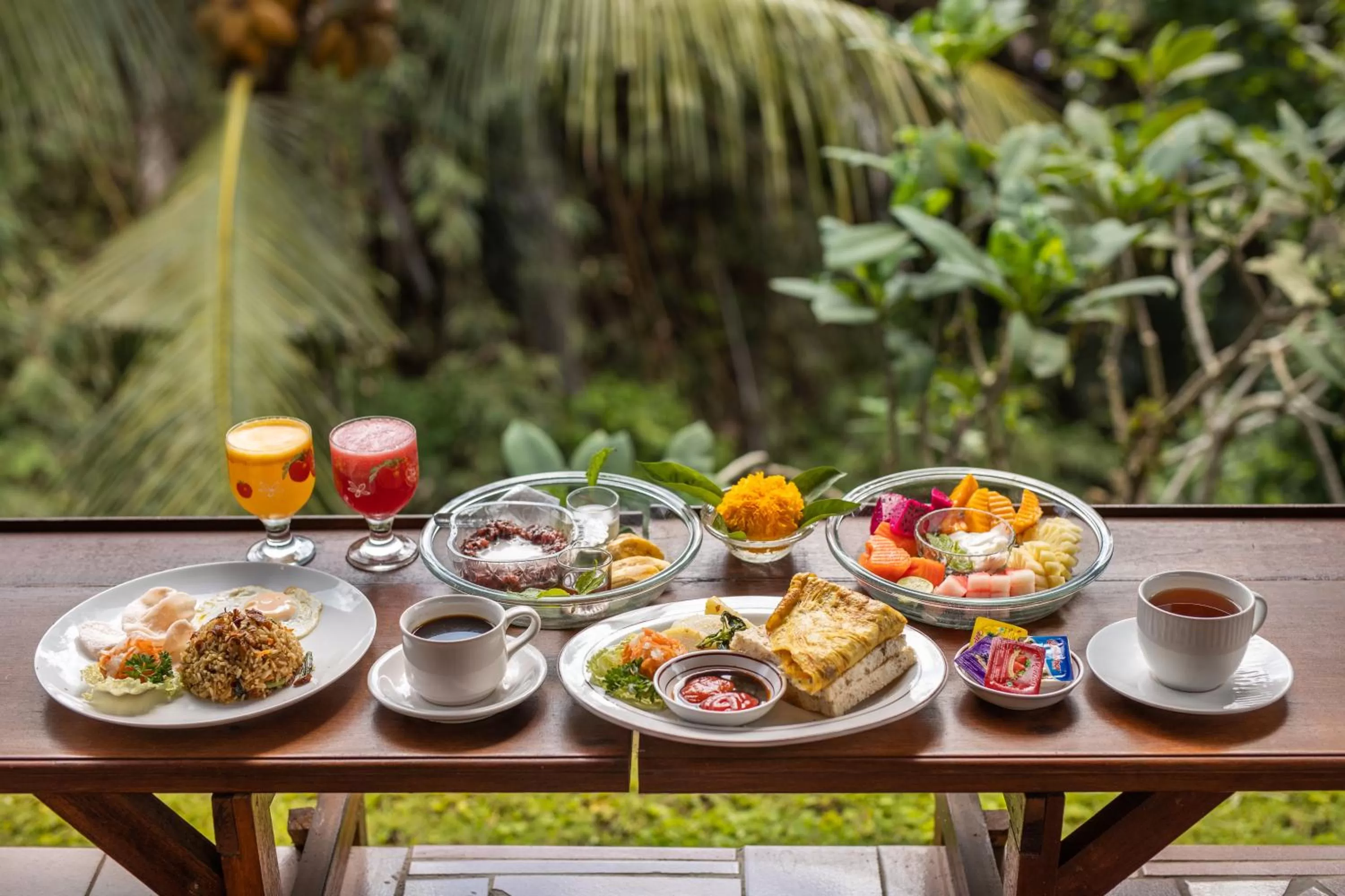 American breakfast in Ketut's Place Cottage Ubud