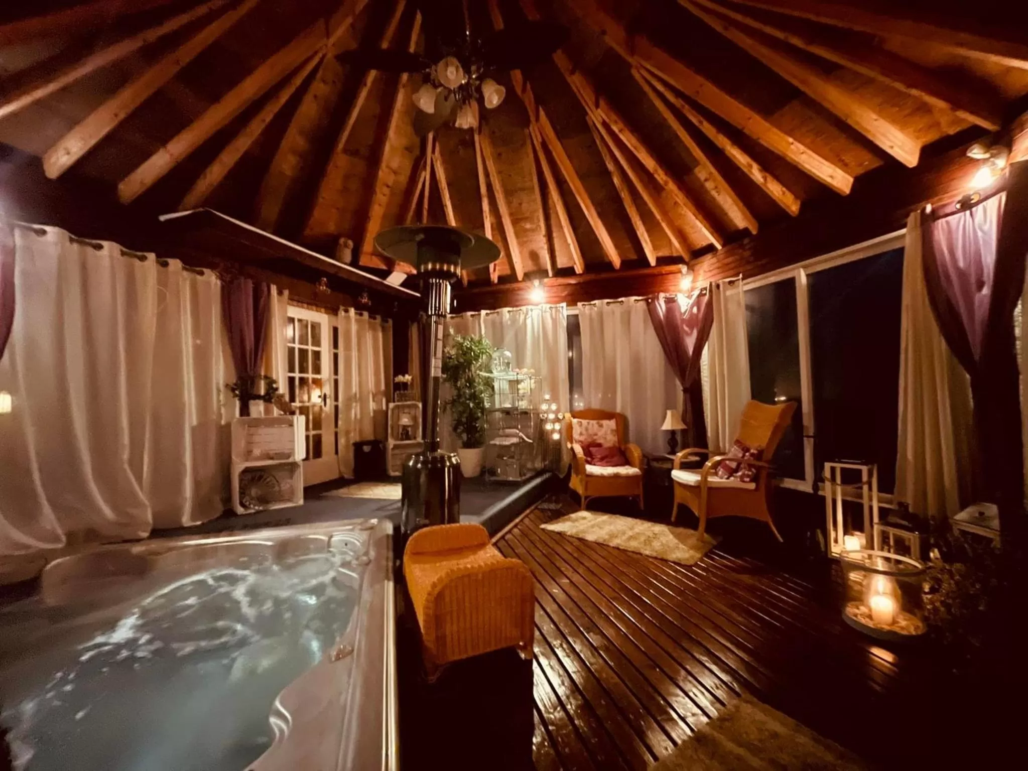 Hot Tub in Forest & Lake PEI Bed & Breakfast