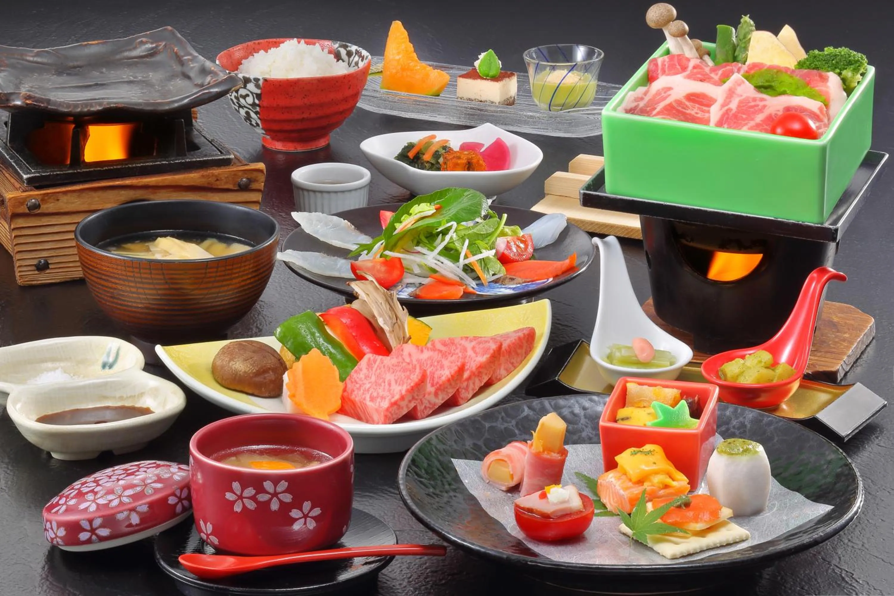 Food close-up in Zao Onsen Omiya Ryokan