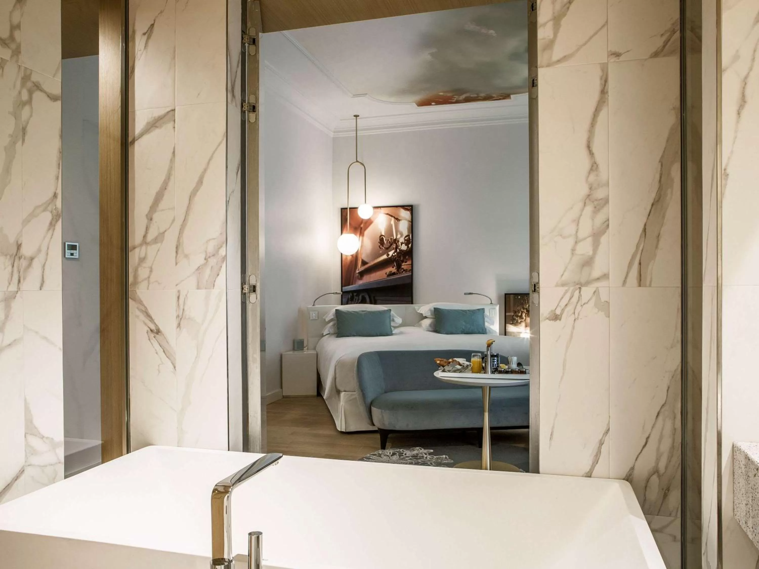 Photo of the whole room, Bed in Sofitel Roma Villa Borghese