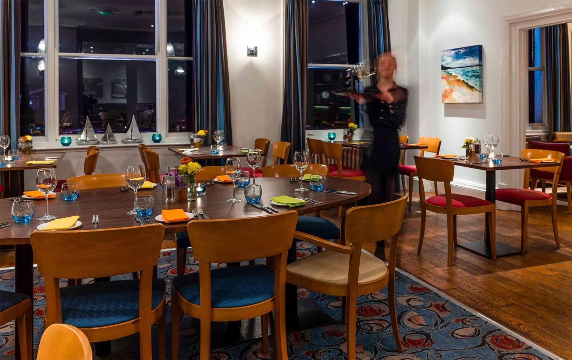 Dining area in The White Lion Hotel