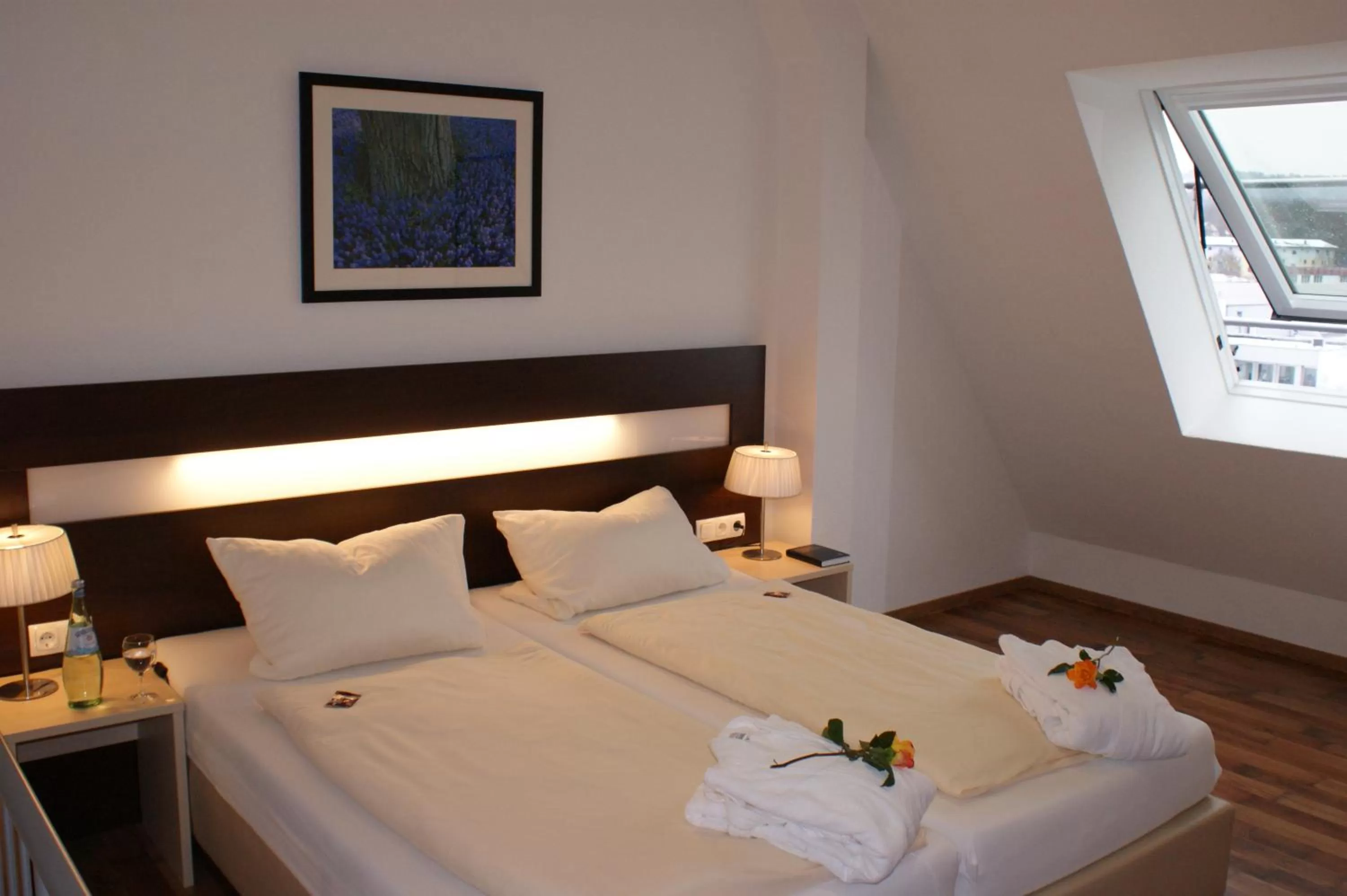 Bed in Hotel im Kornspeicher