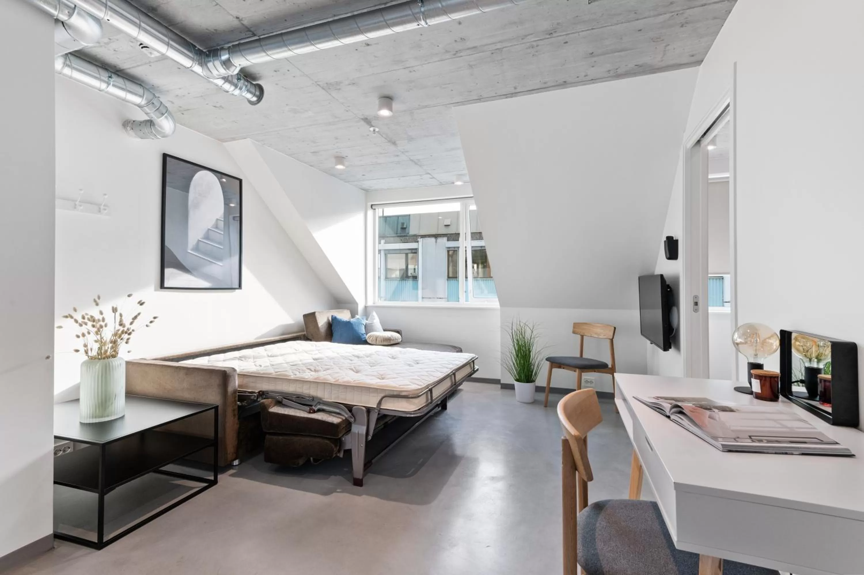 Bed in Aalesund City Apartment