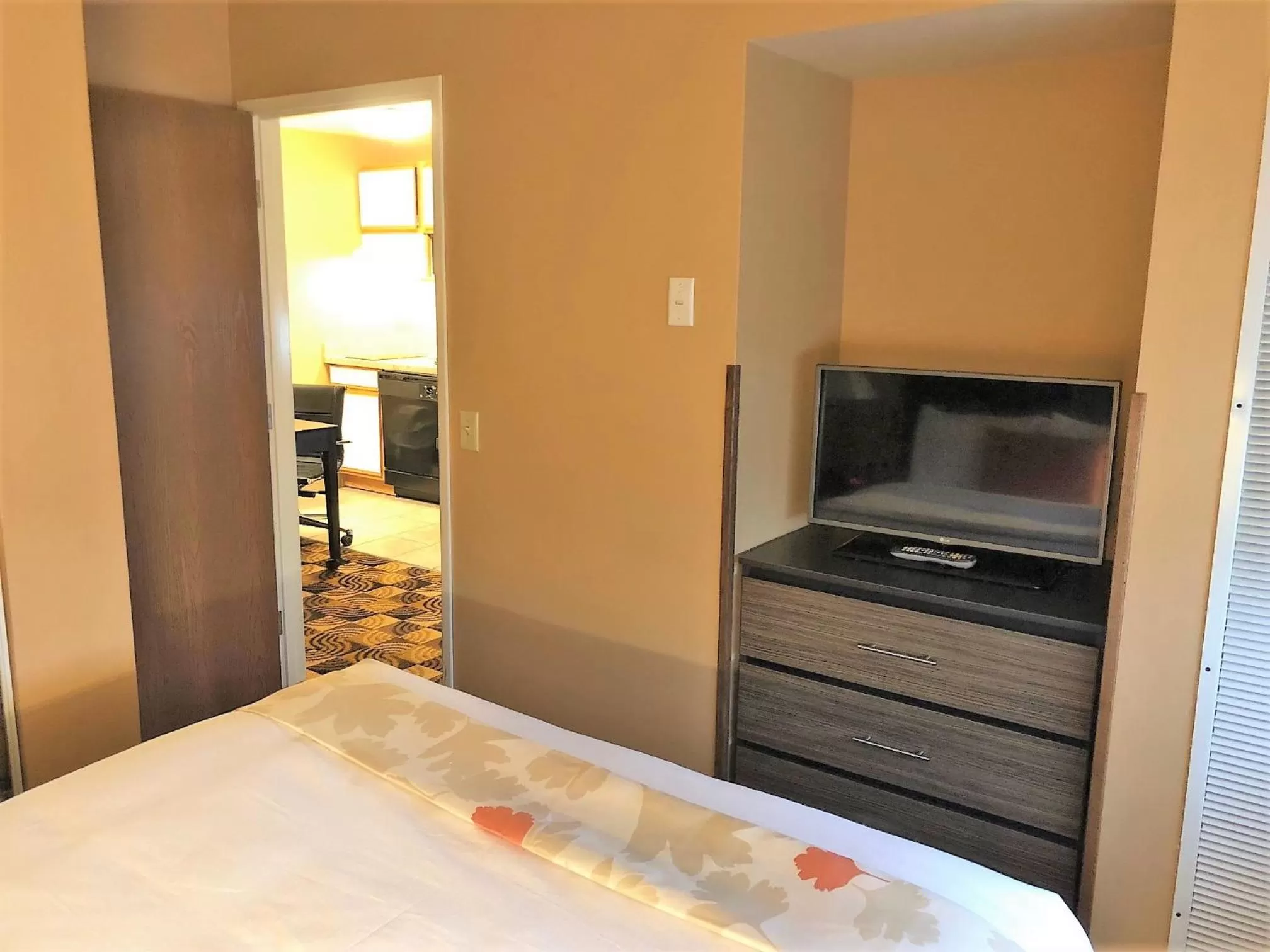 TV and multimedia, Bed in Hawthorn Extended Stay by Wyndham Milwaukee Airport