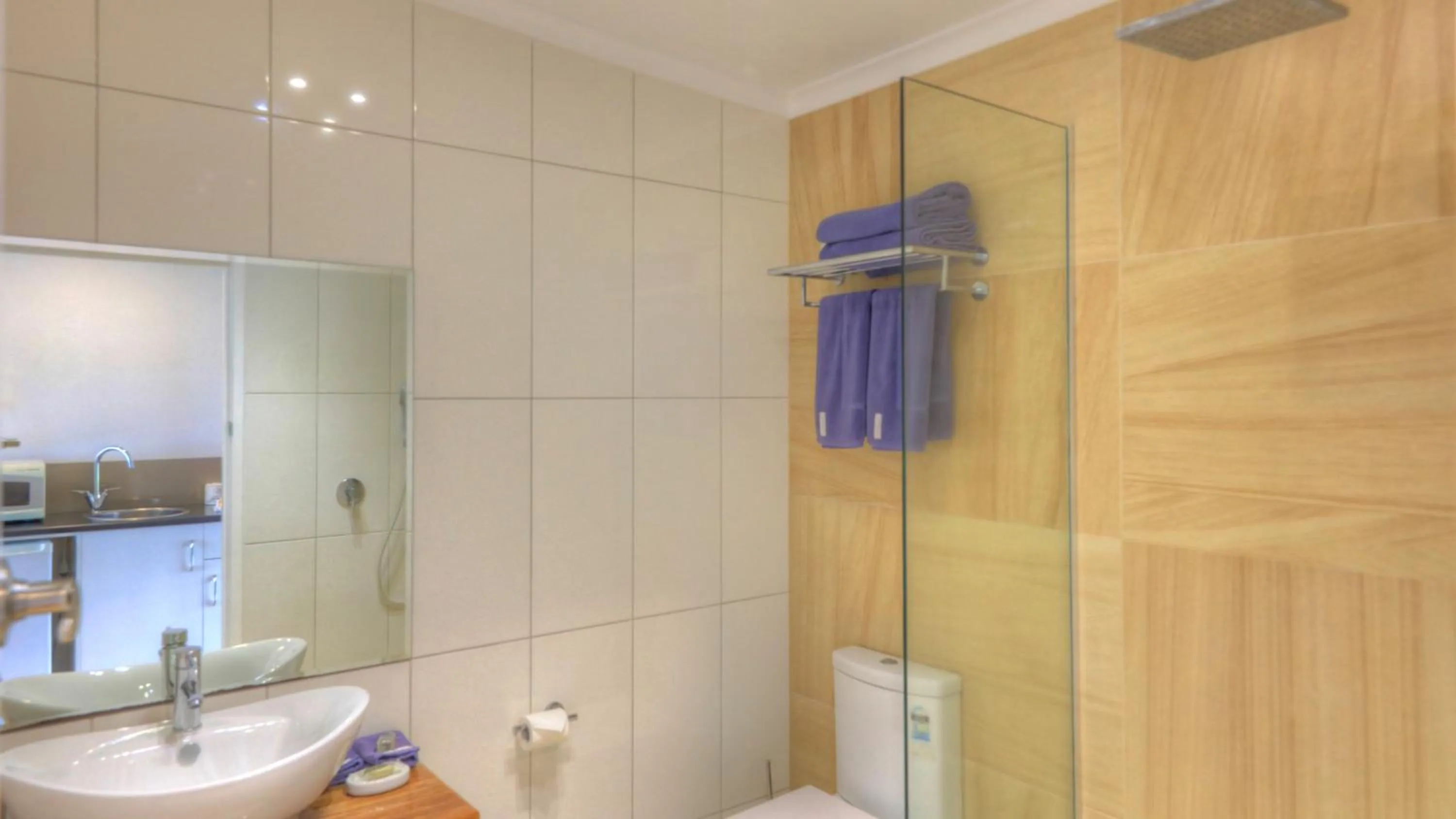 Shower in Atherton Motel