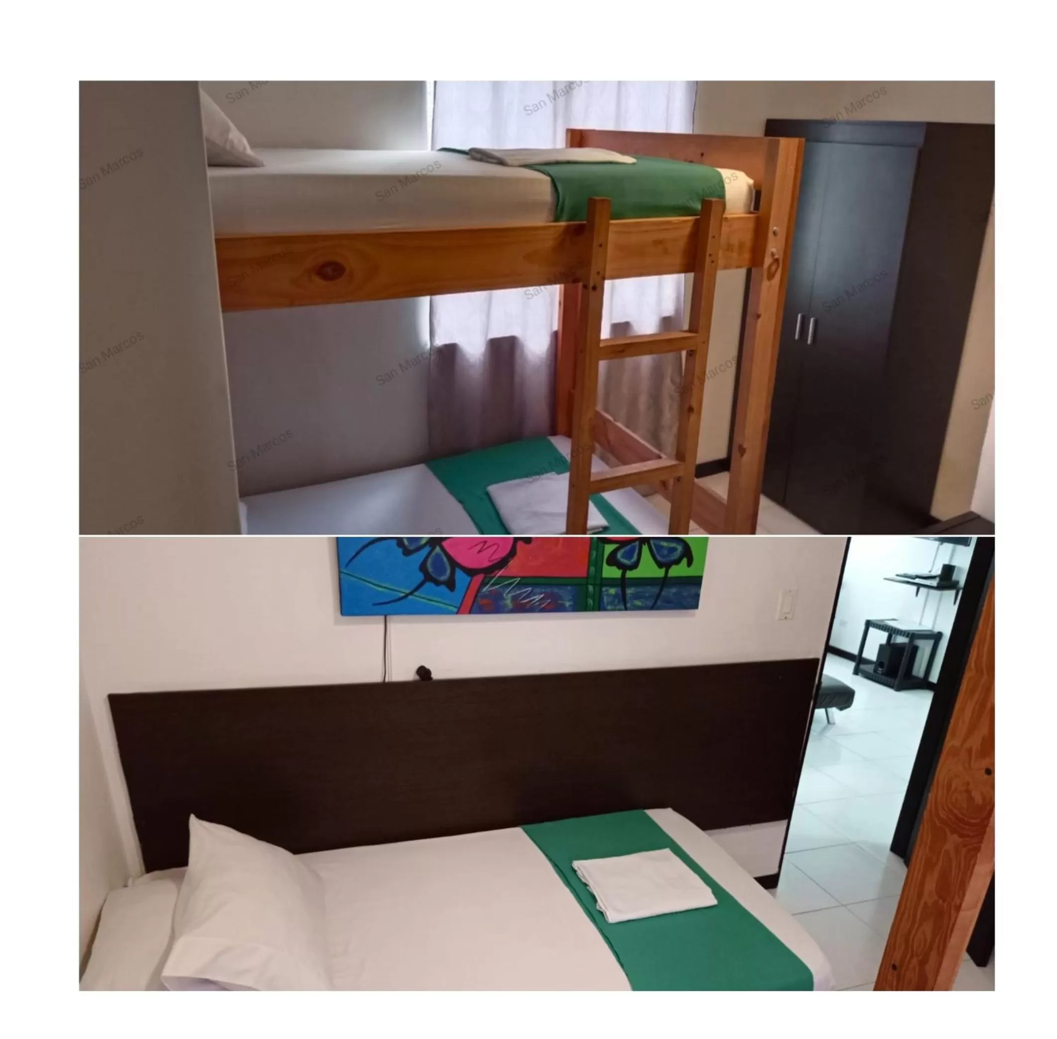 Bed in Apartasuites San Marcos