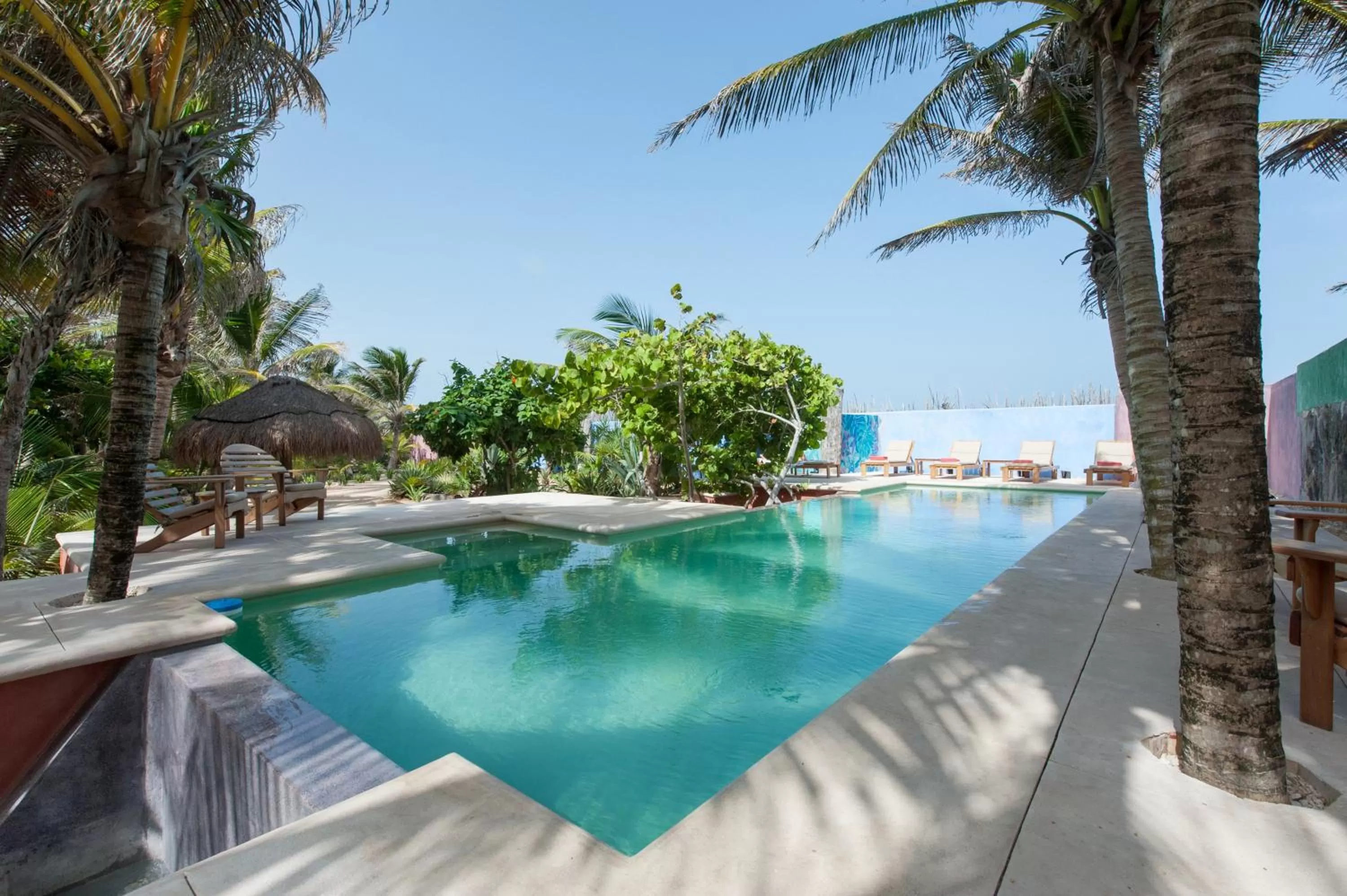 Pool view in Zamas Hotel