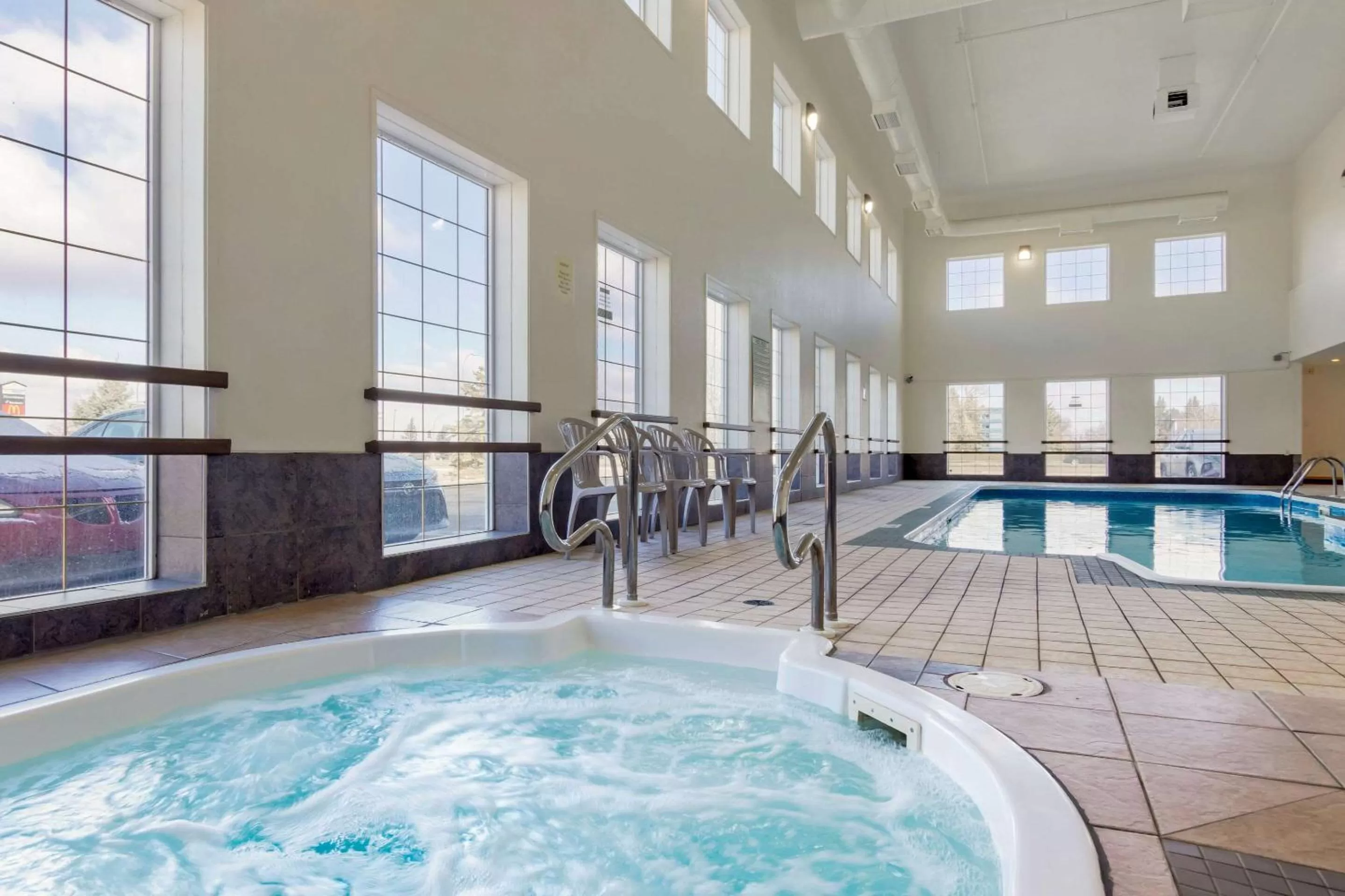 Pool view in Comfort Inn