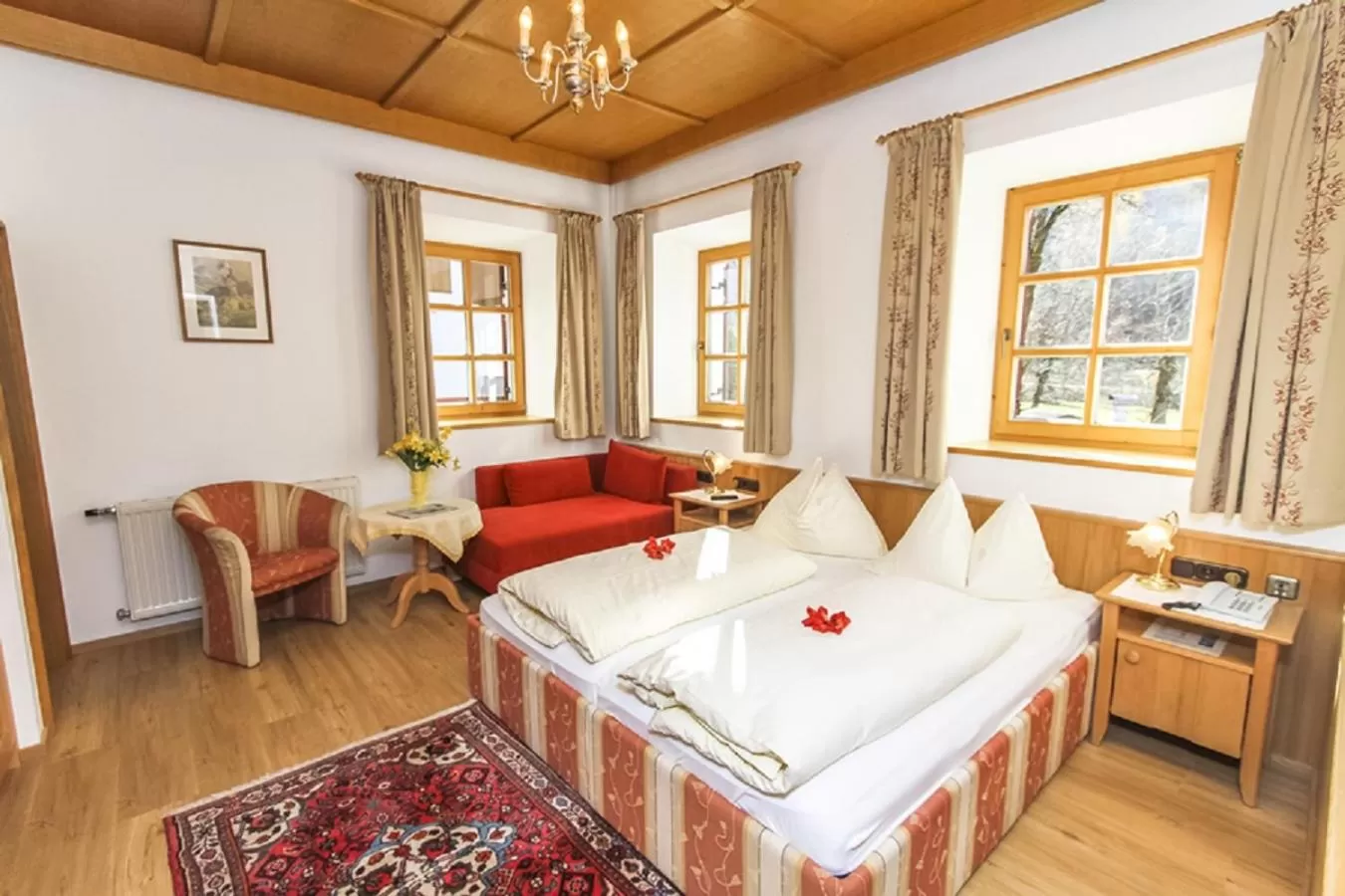 Bed in Zimmer & Ferienwohnungen Dandler