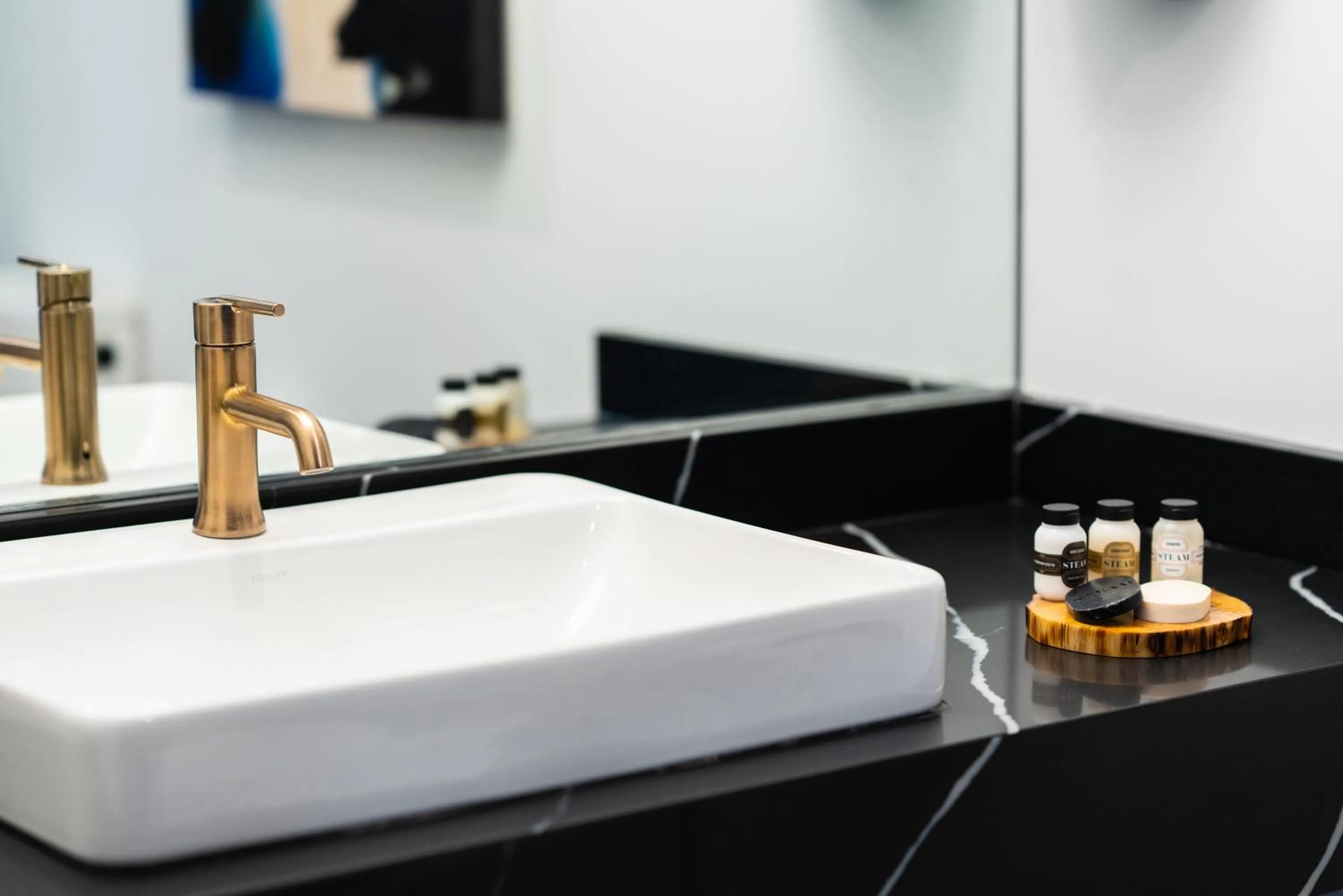 Bathroom in The Earl in Charlevoix