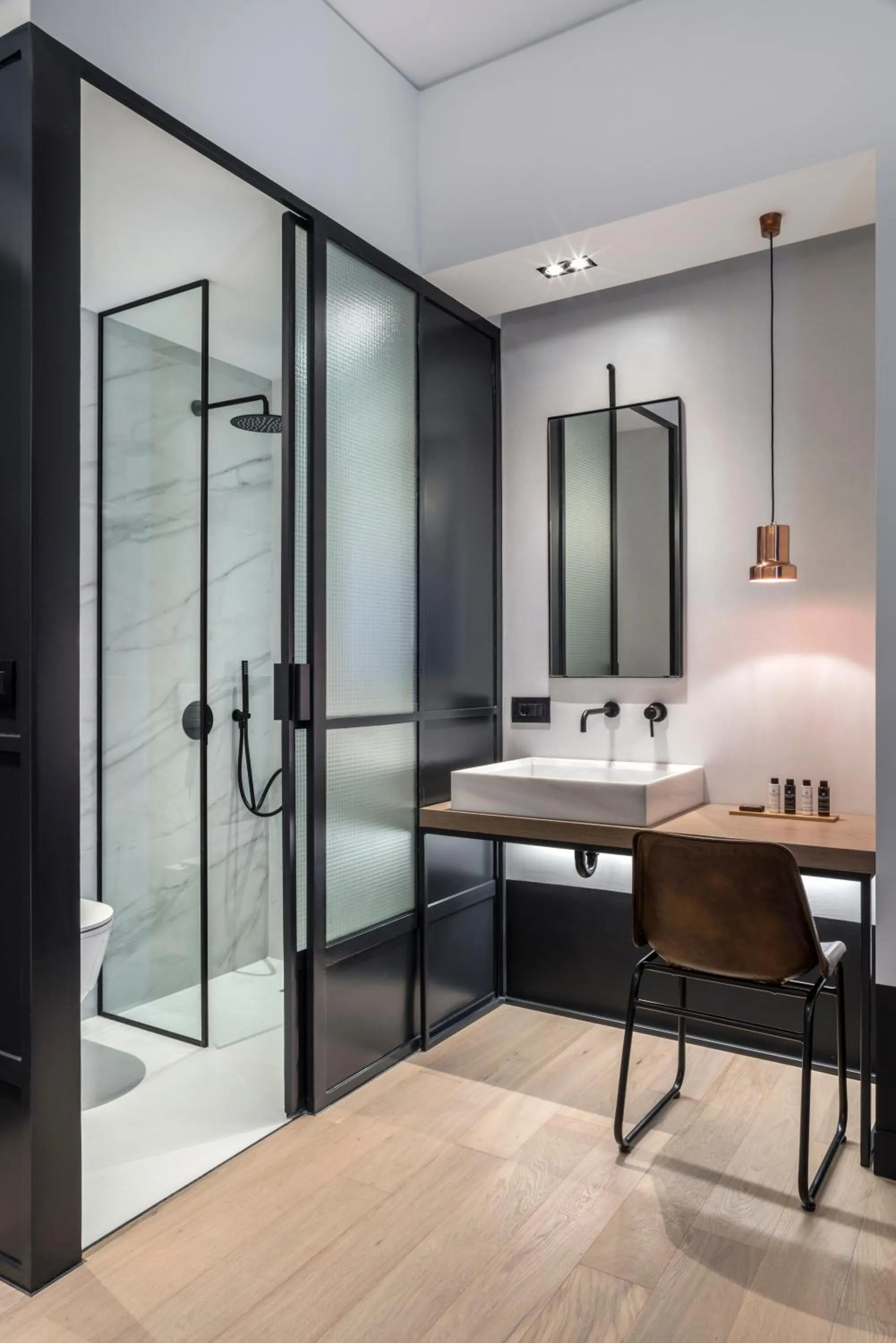 Bathroom in Niki Athens Hotel