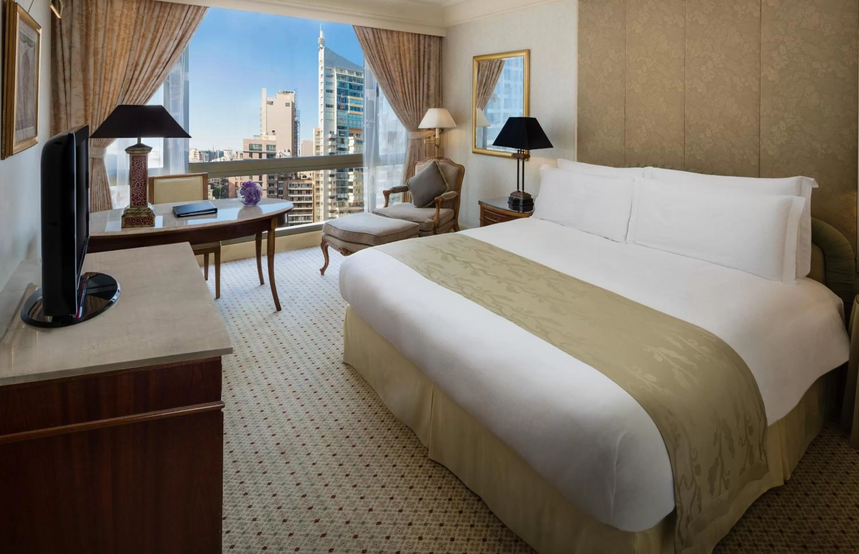 Bed in InterContinental Phoenicia Beirut by IHG