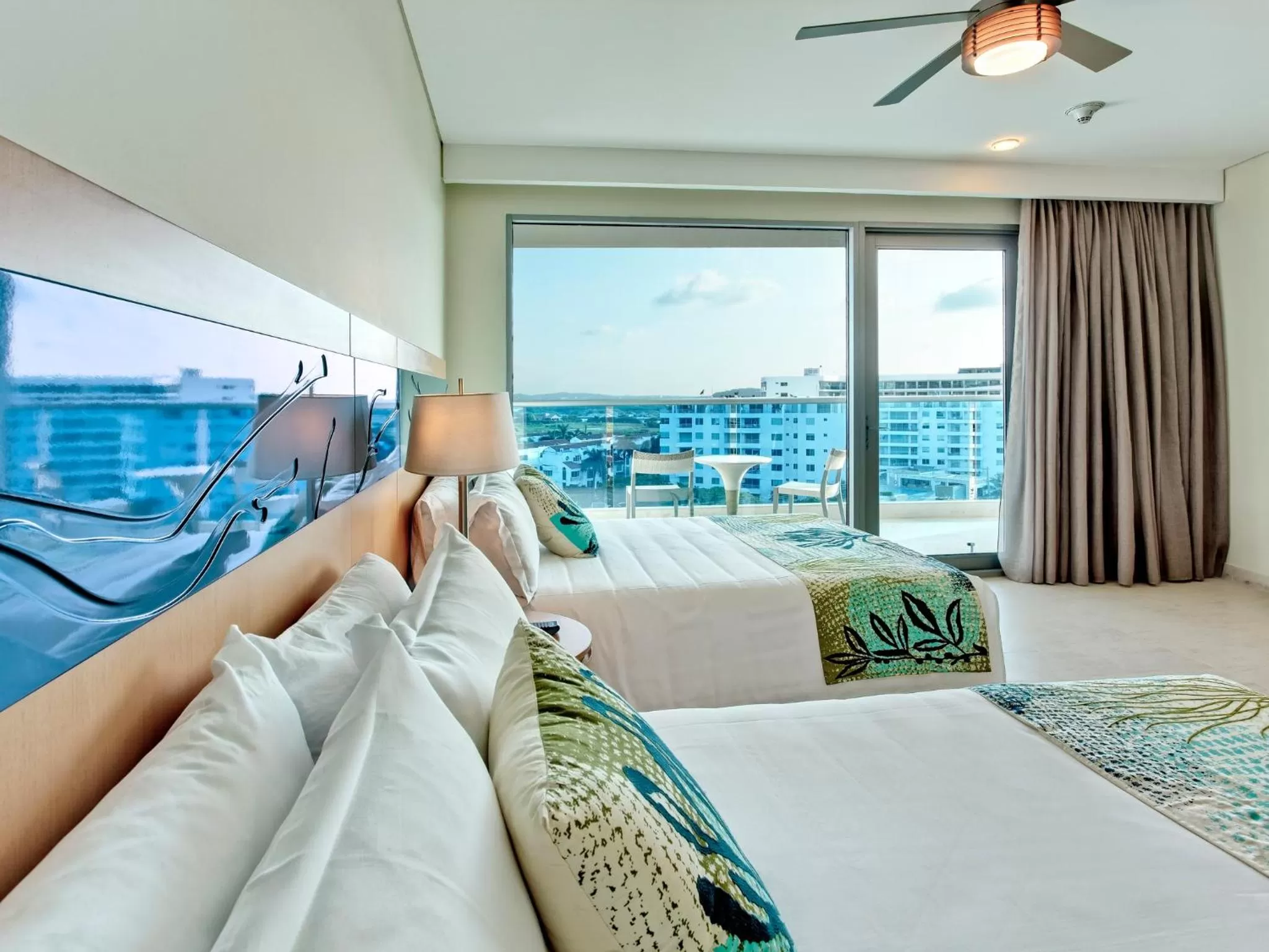 Balcony/Terrace, Bed in Las Americas Torre Del Mar