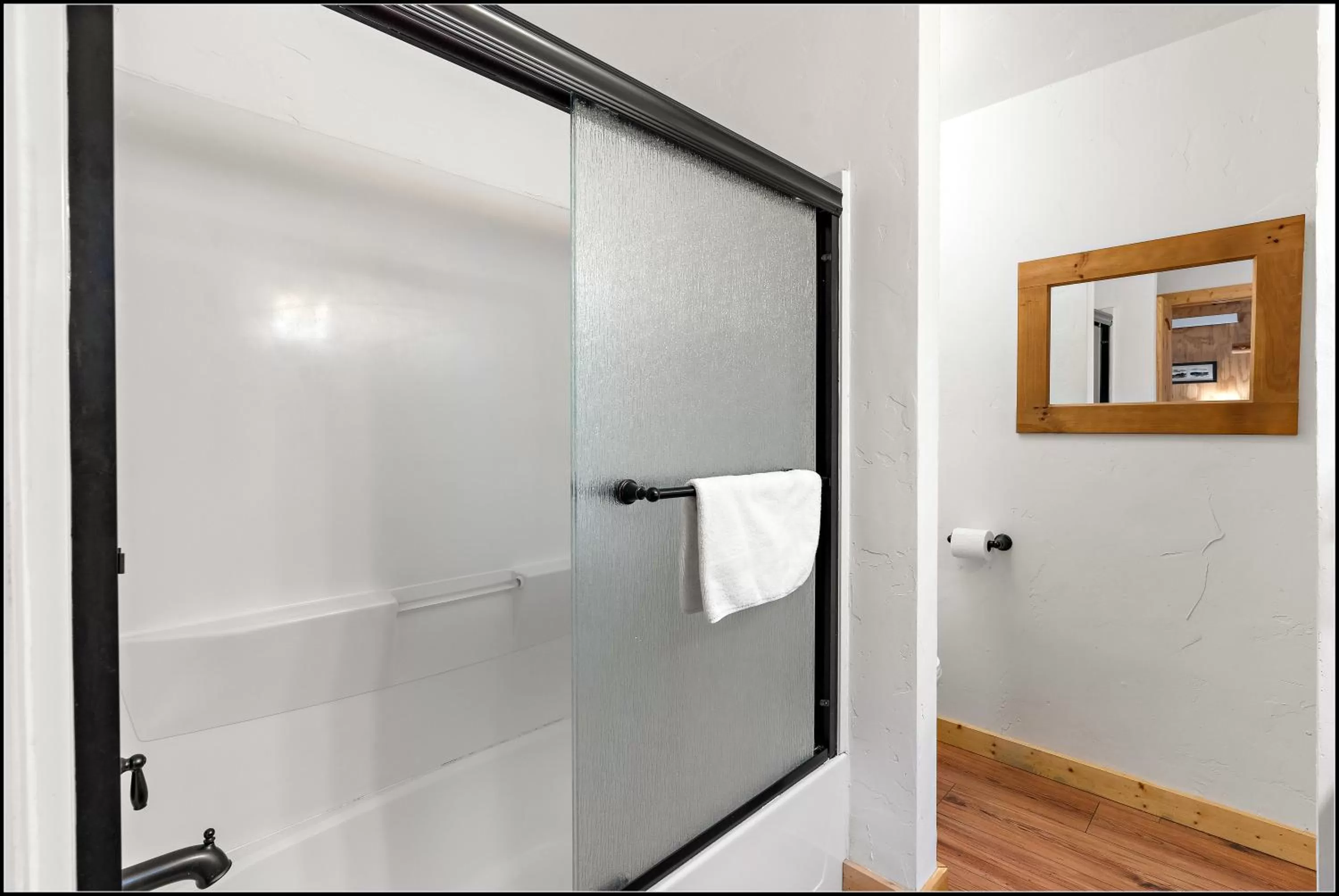 Shower in Brundage Bungalows