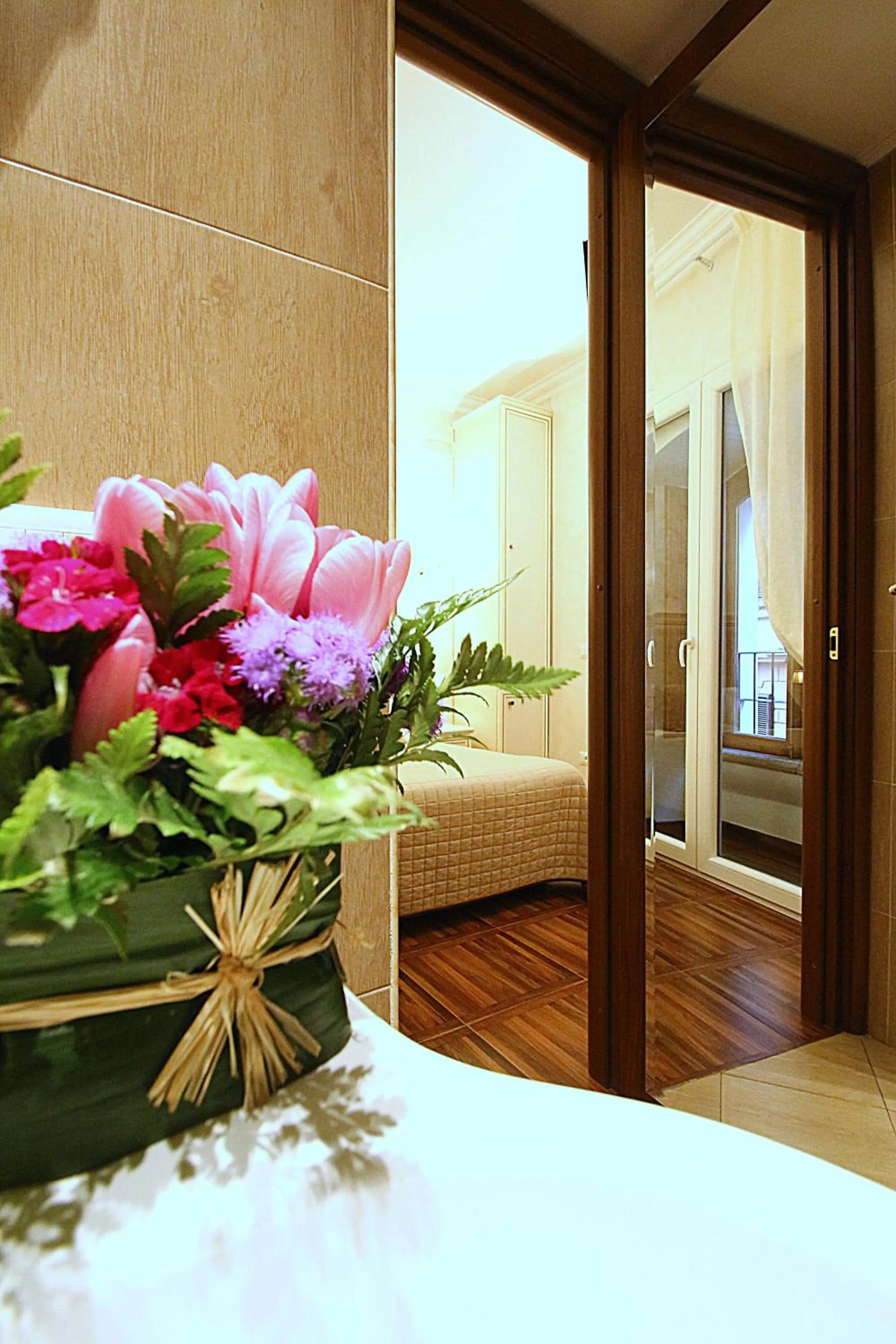 Decorative detail, Bed in Locanda Navona