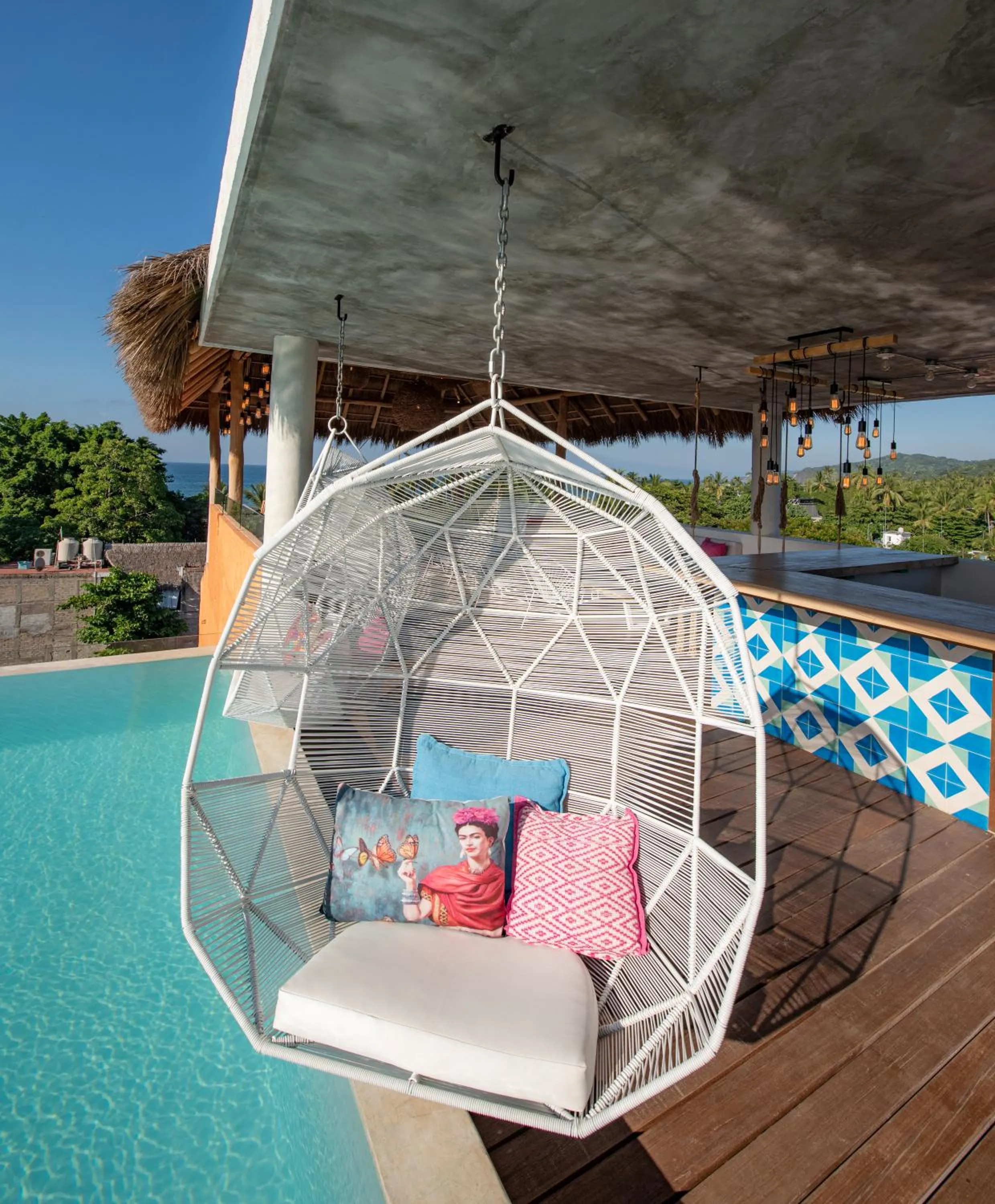 Pool view in Sayulinda Hotel