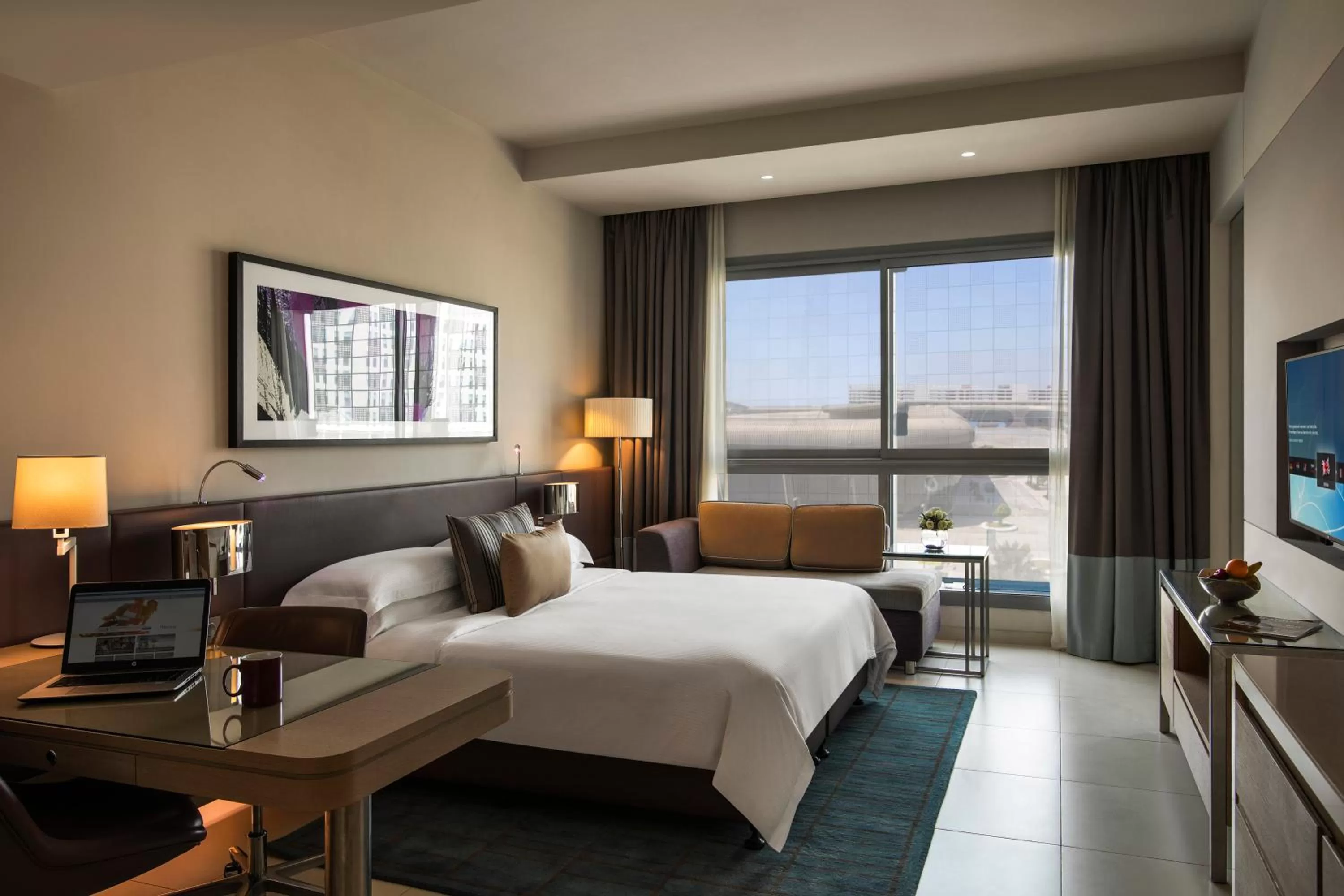 View (from property/room), Bed in Capital Centre Arjaan by Rotana