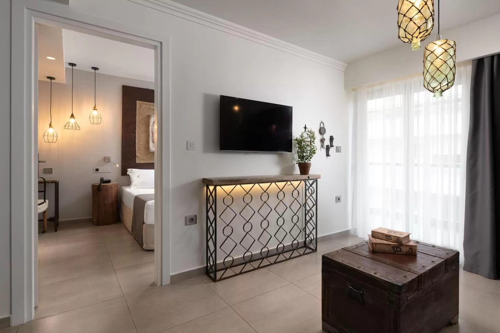 TV and multimedia, Bed in Elakati Luxury Boutique Hotel - Adults Only