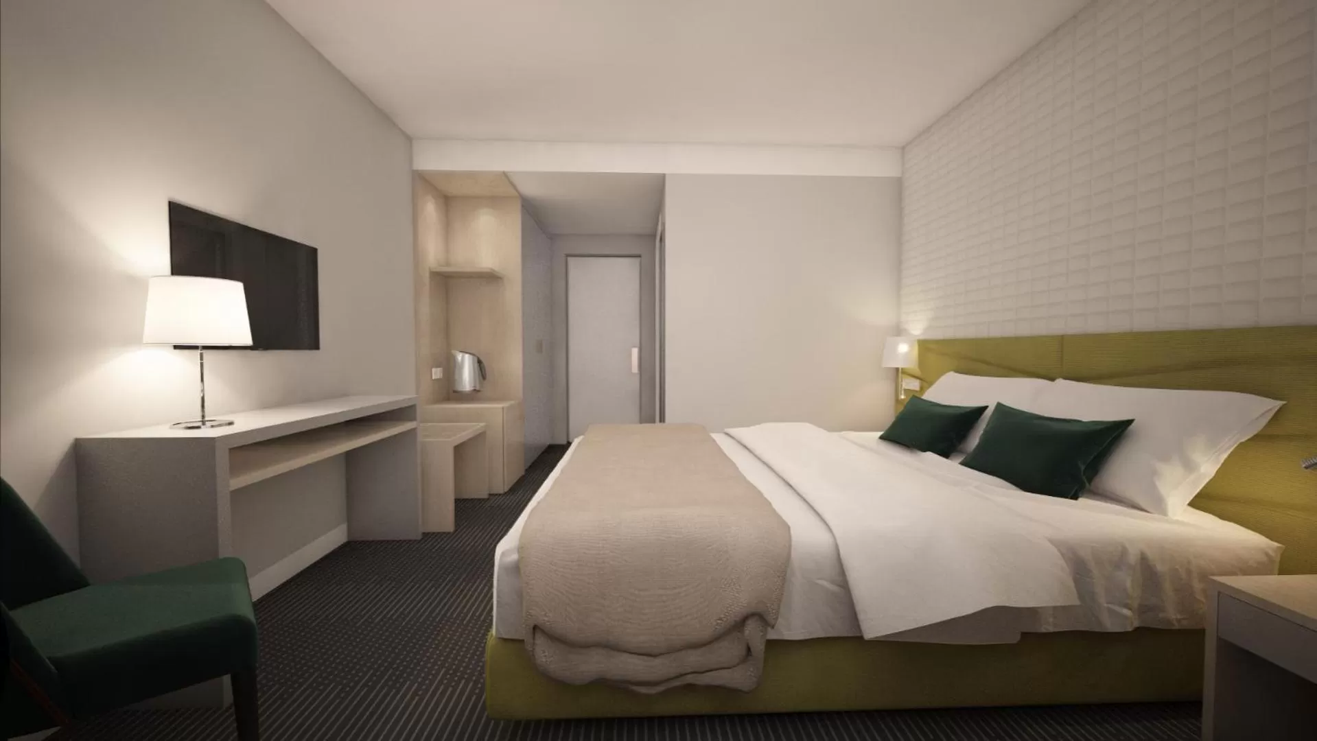 Bedroom, Bed in Masa Hotel 5 de Outubro