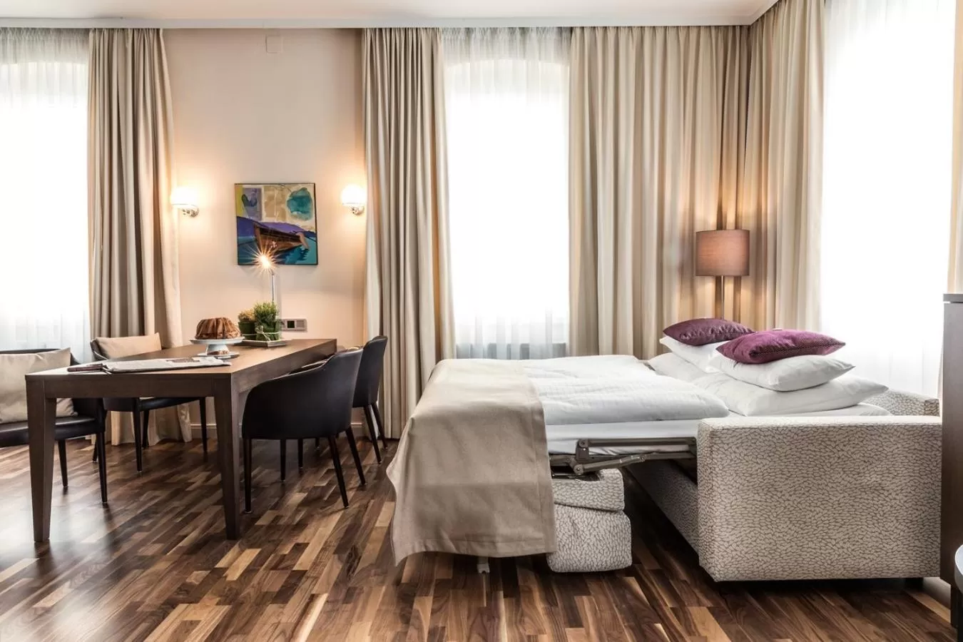 Bed in Hotel Sandwirth