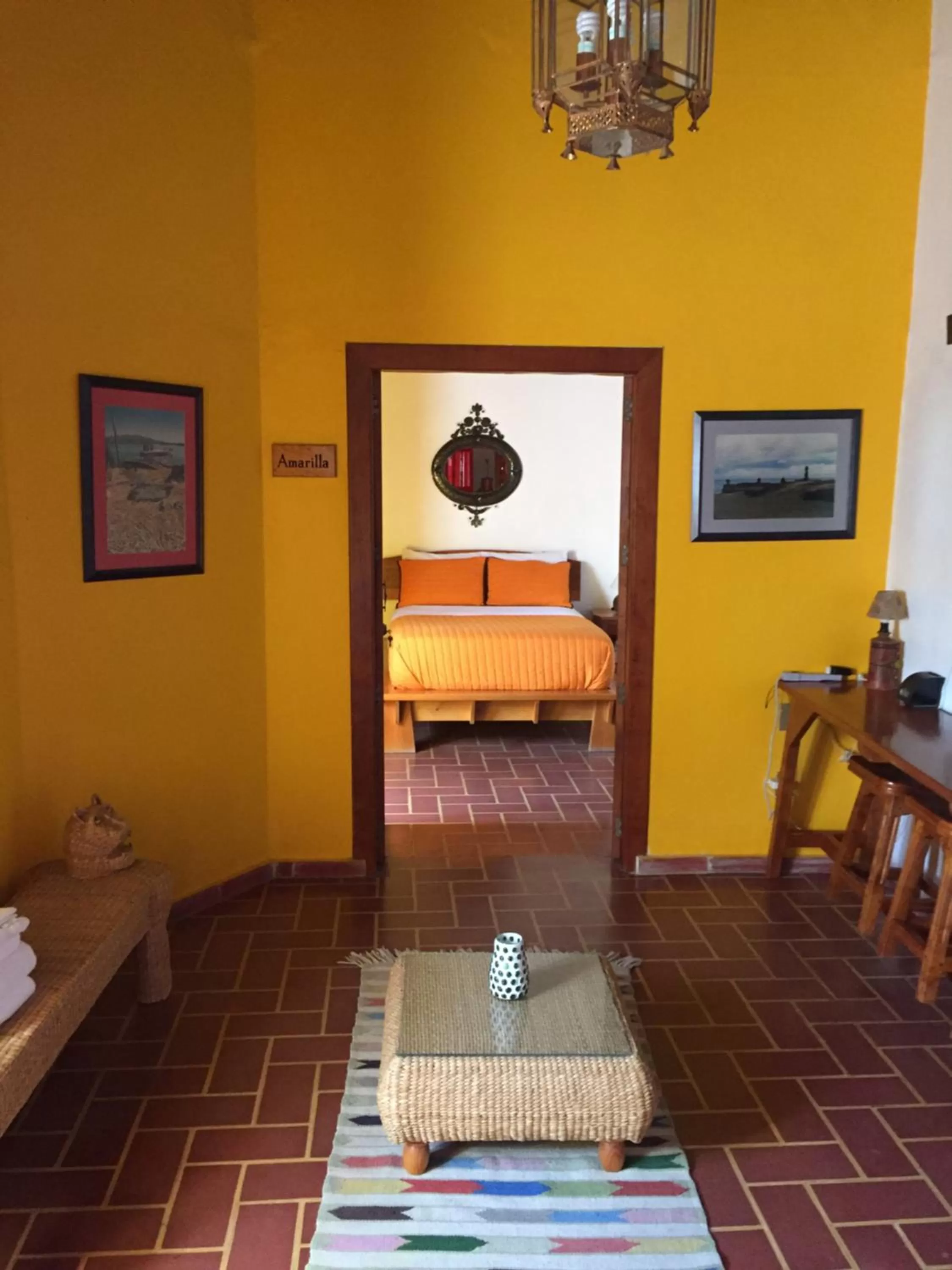 Decorative detail, Bed in El Zopilote Mojado