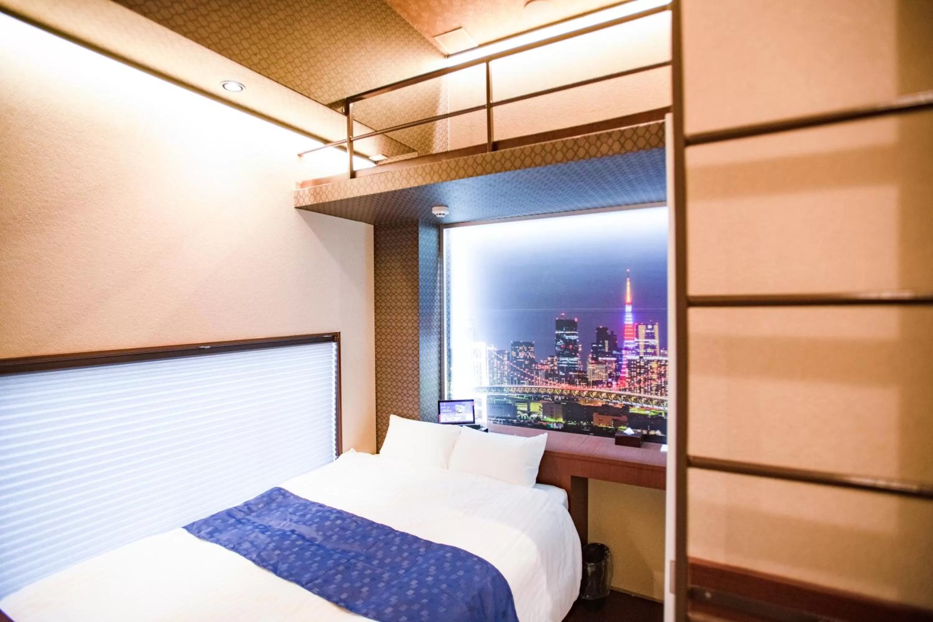 Photo of the whole room, Bed in Hotel Xcell Hiroshima Nagarekawa