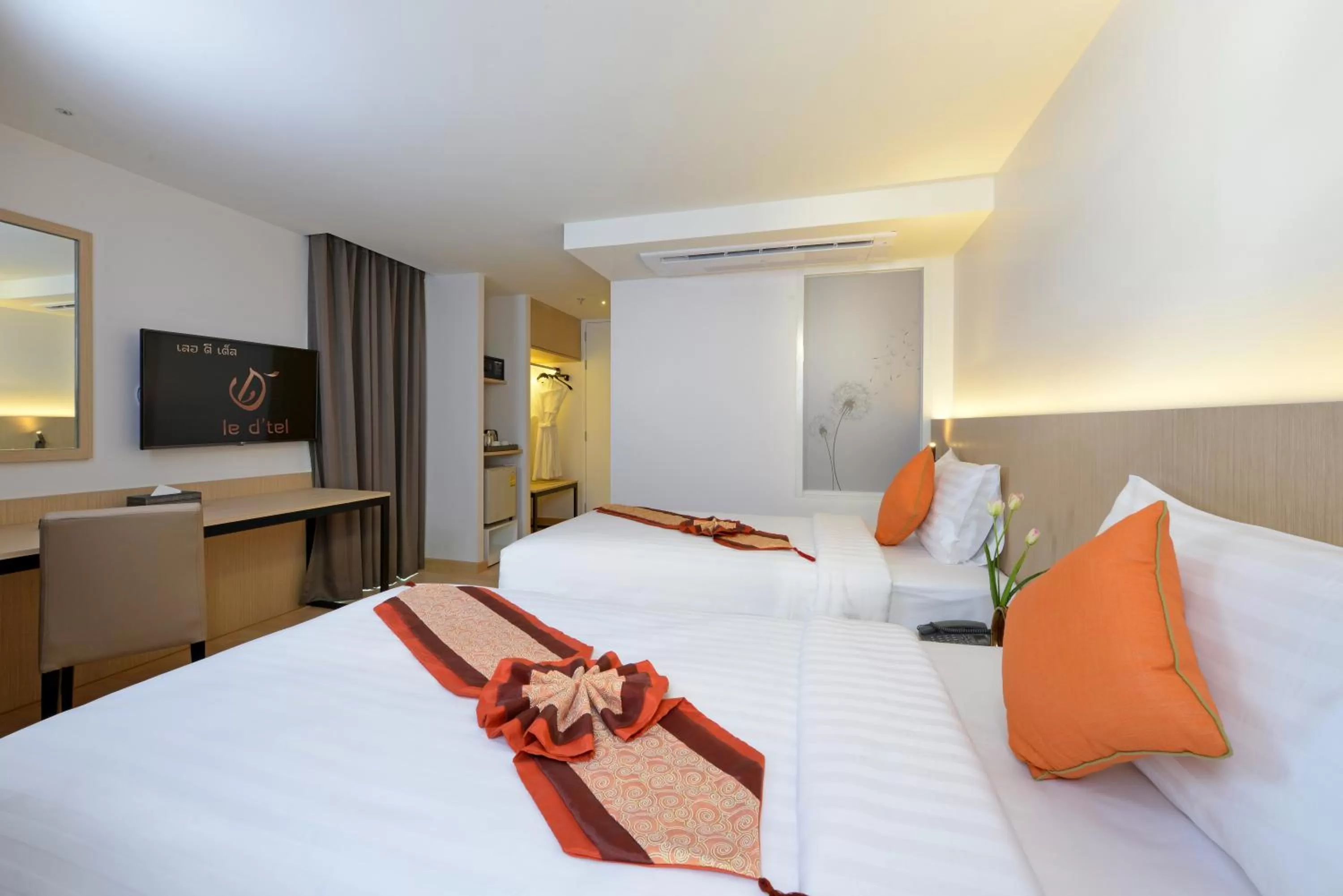 Bed in Le D'Tel Bangkok