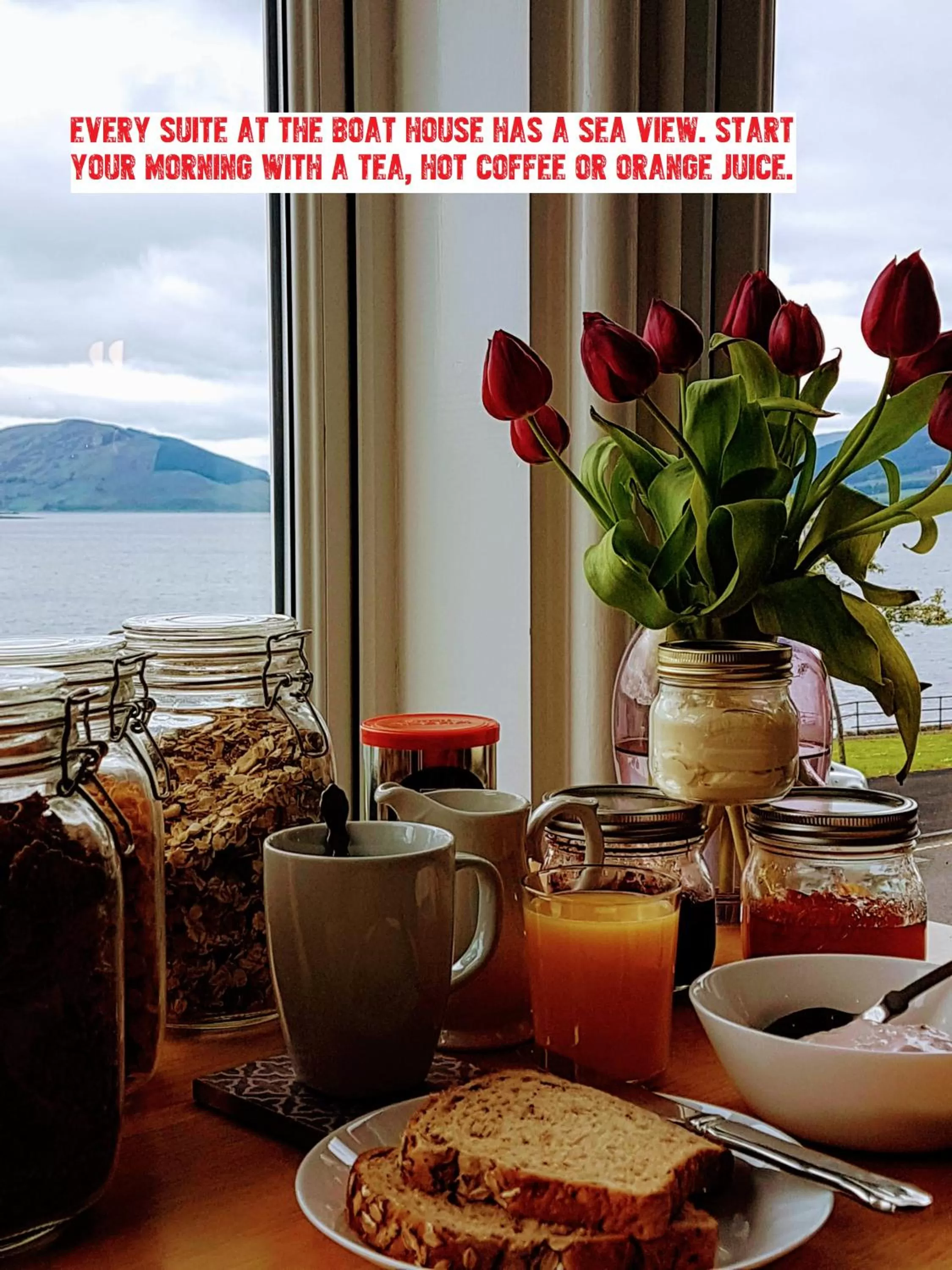 Continental breakfast in Boat House Super Suites