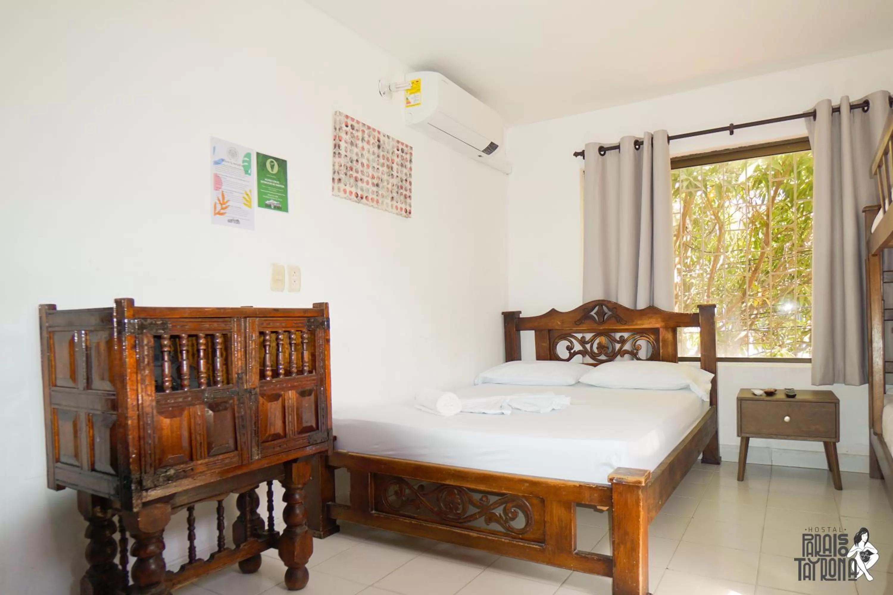 Bed in Hostal Paraiso Tayrona