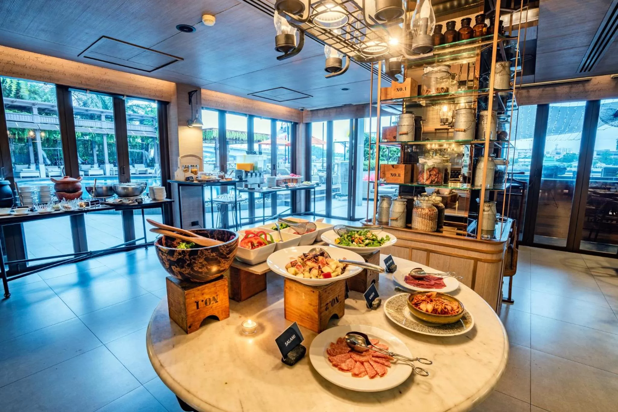 Buffet breakfast in Riva Surya Bangkok